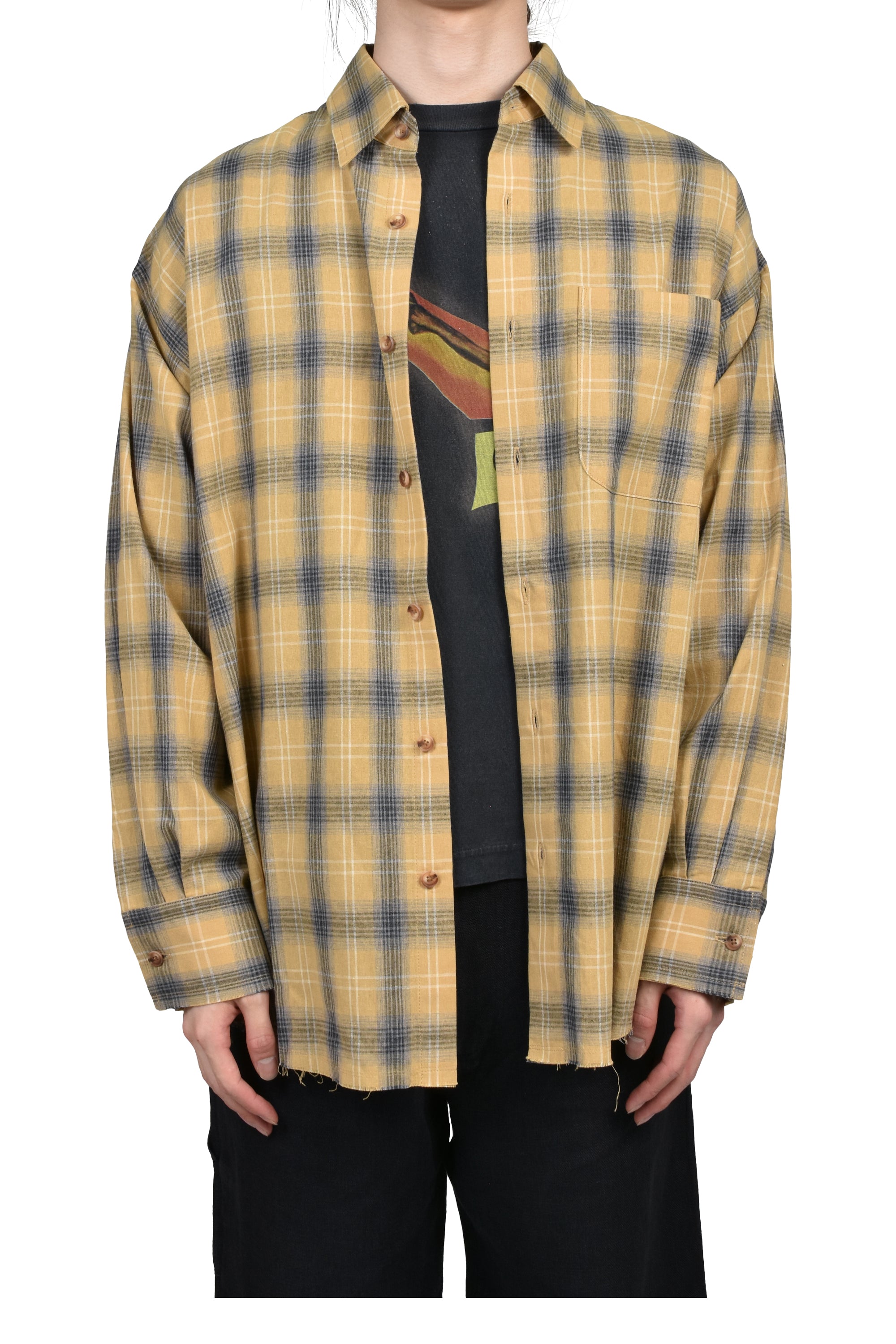 JUN/NAKAYAMA ジュンナカヤマ SS26 CROSS SHIRTS / YEL - NUBIAN ヌビアン