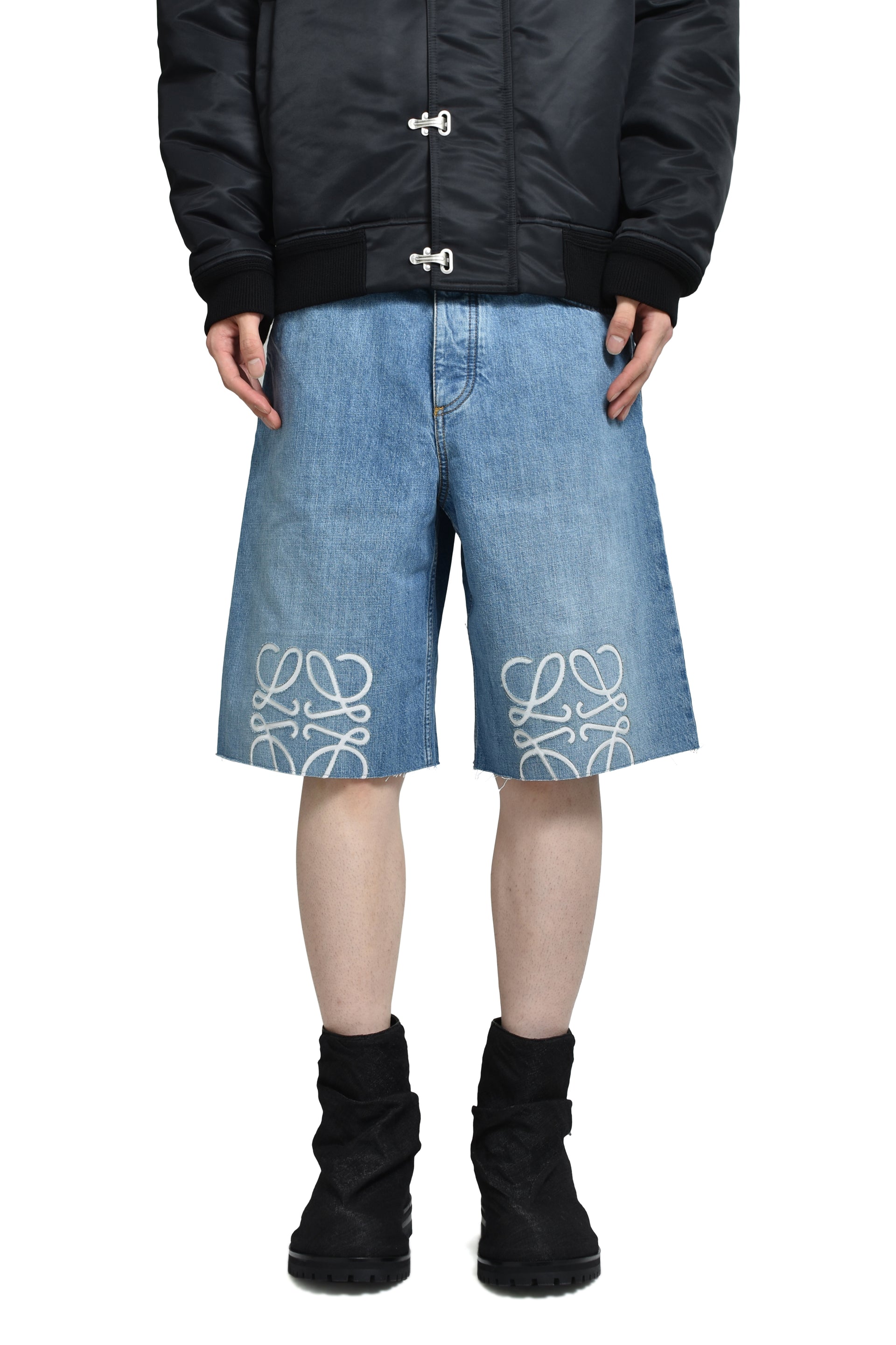 ANAGRAM SHORTS / WASHED DENIM BLU