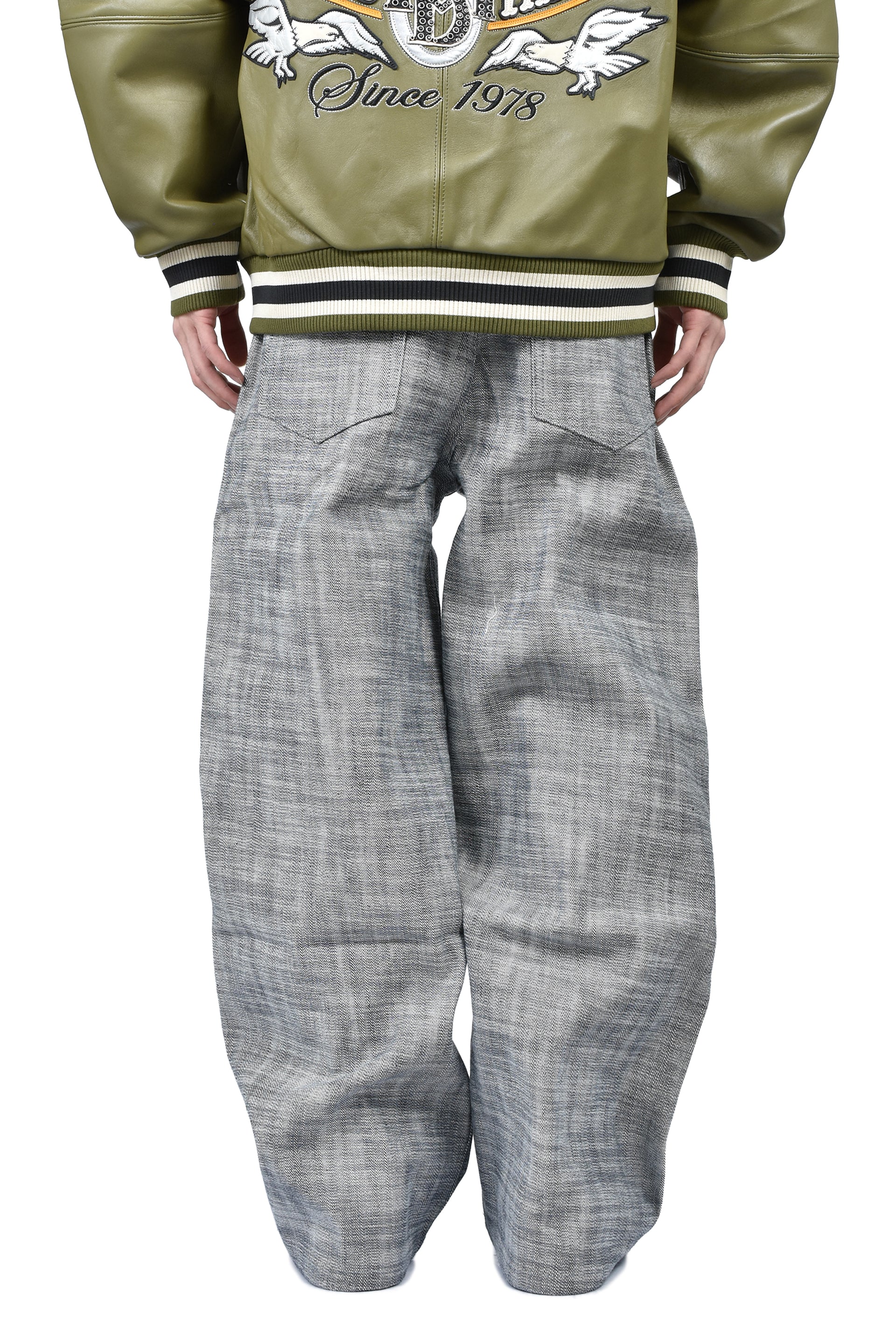 HEAVY STRUCTURED RAW DENIM / GRY