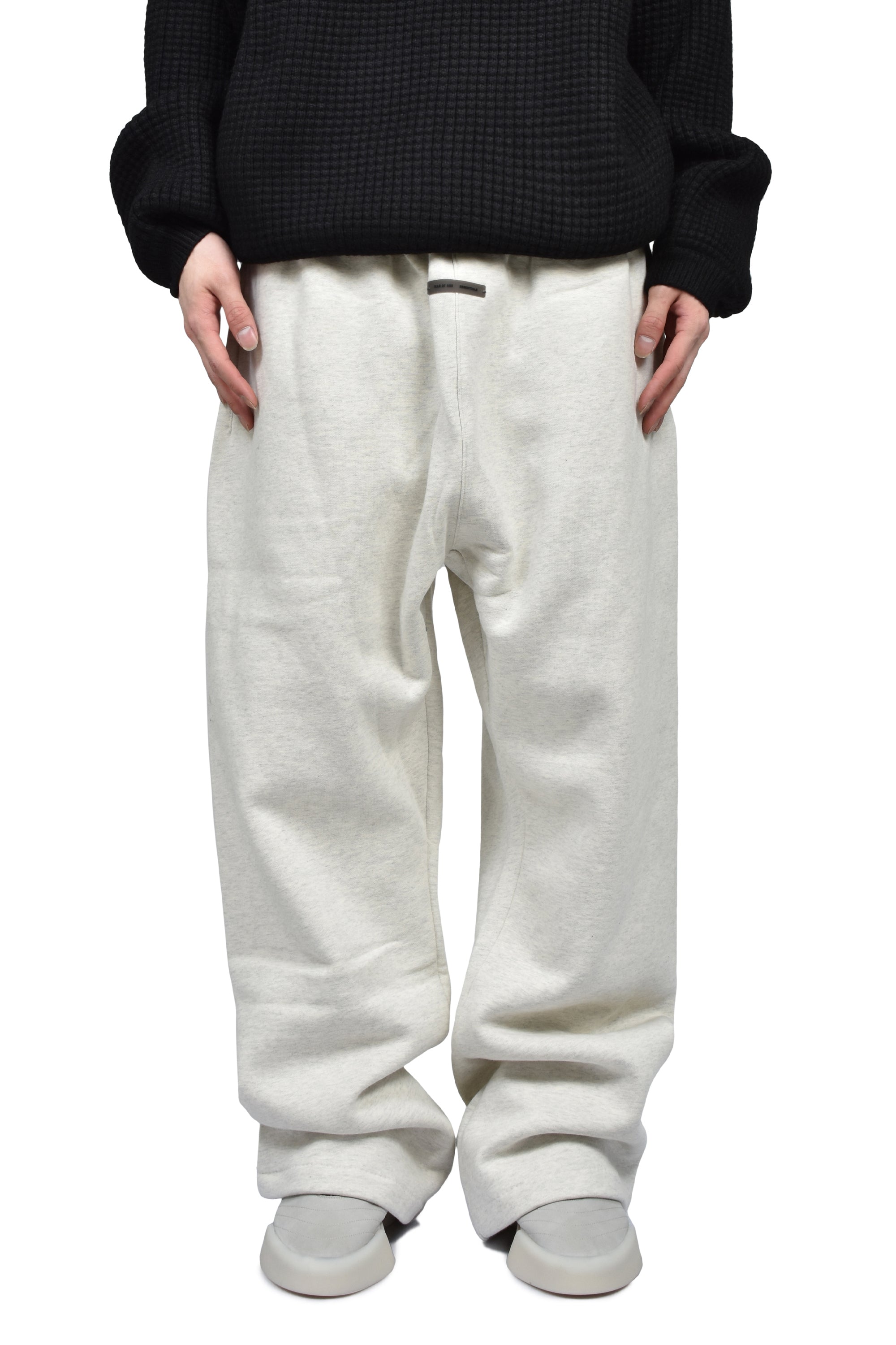 ESSENTIALS FW25 FLARE SWEATPANT / OATMEAL HEATHER - NUBIAN