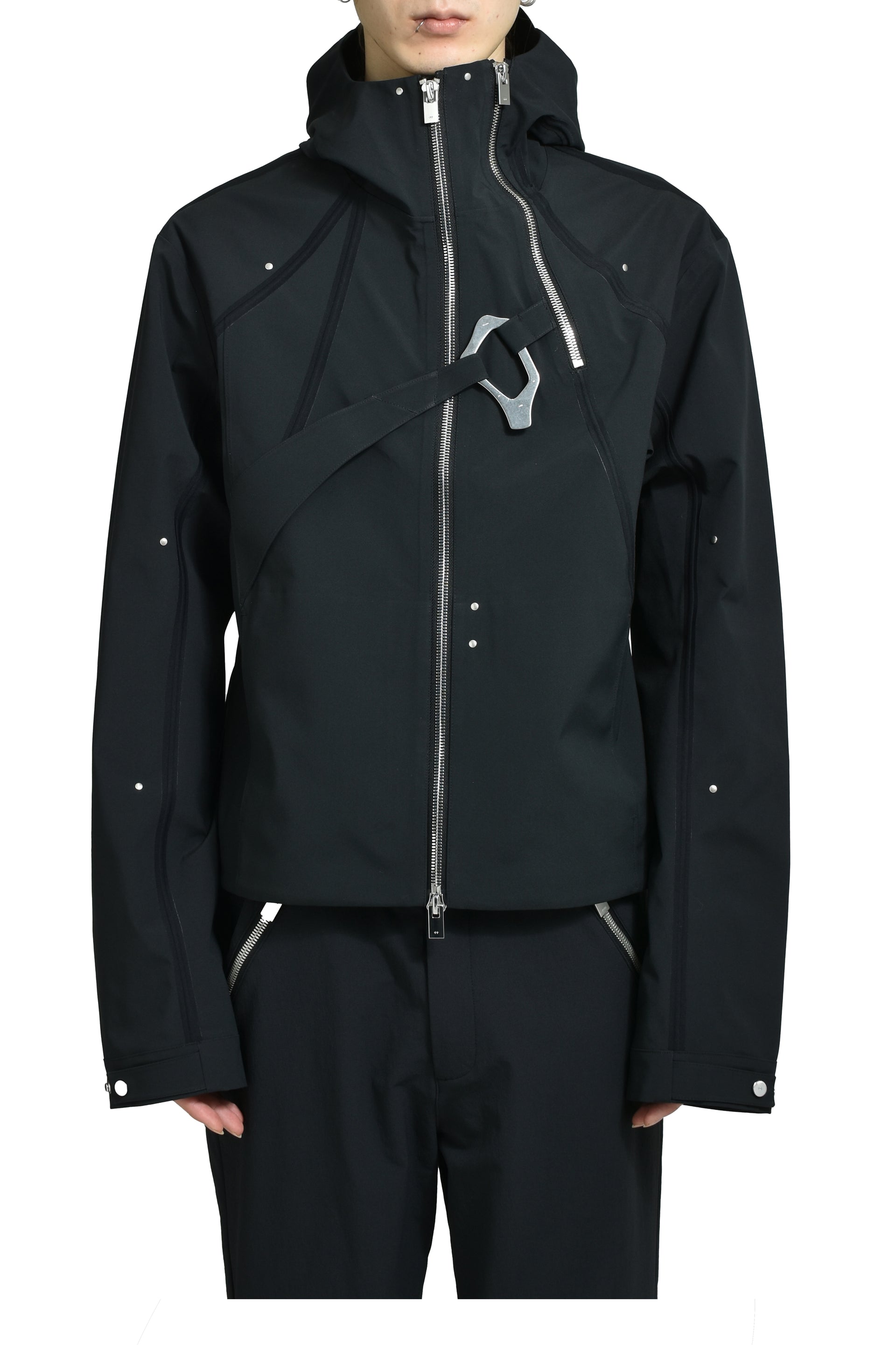 MOIRE TECHNICAL JACKET / BLK