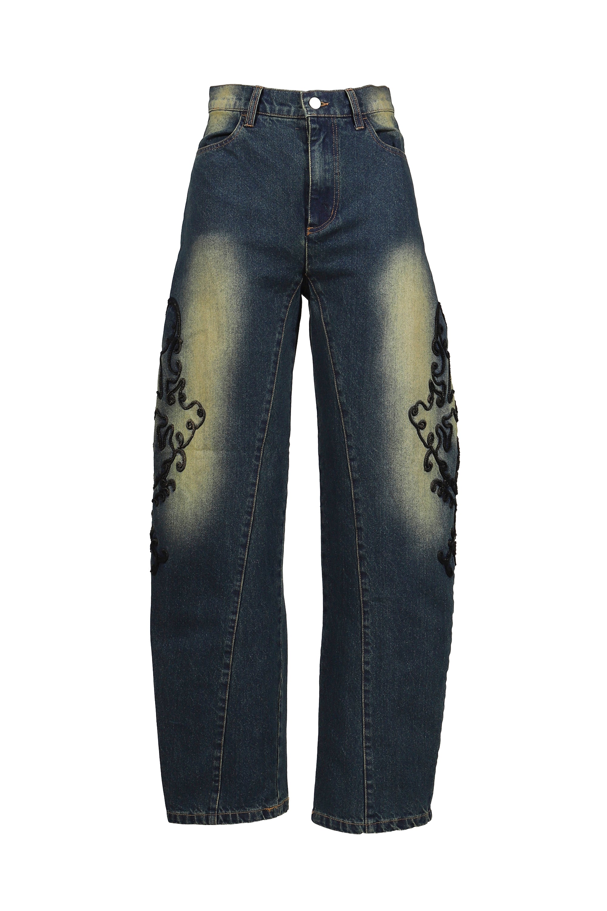 VIVAMUS ヴィヴァムス FW25 DENIM LACE PANTS / BLU - NUBIAN ヌビアン