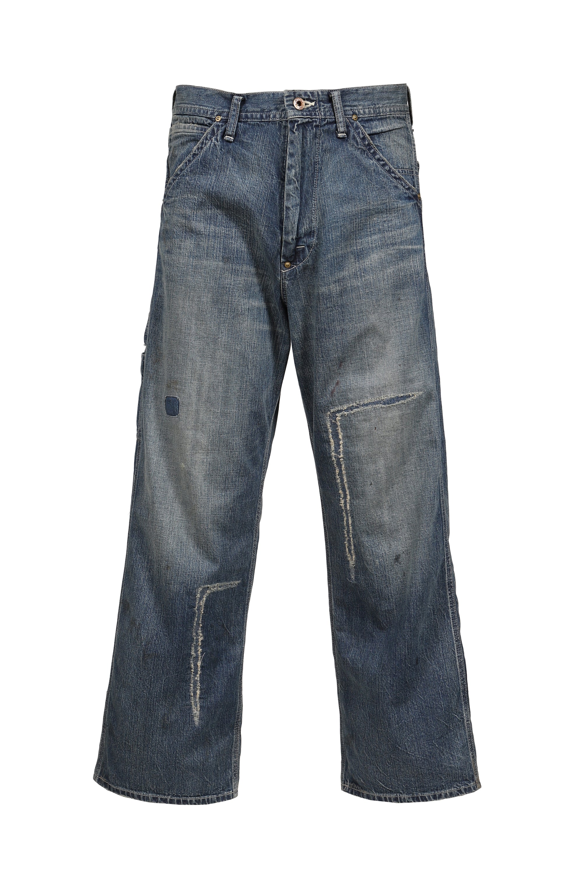BOW WOW SS26 HERITAGE DENIM PAINTER PANTS AGED / IND - NUBIAN