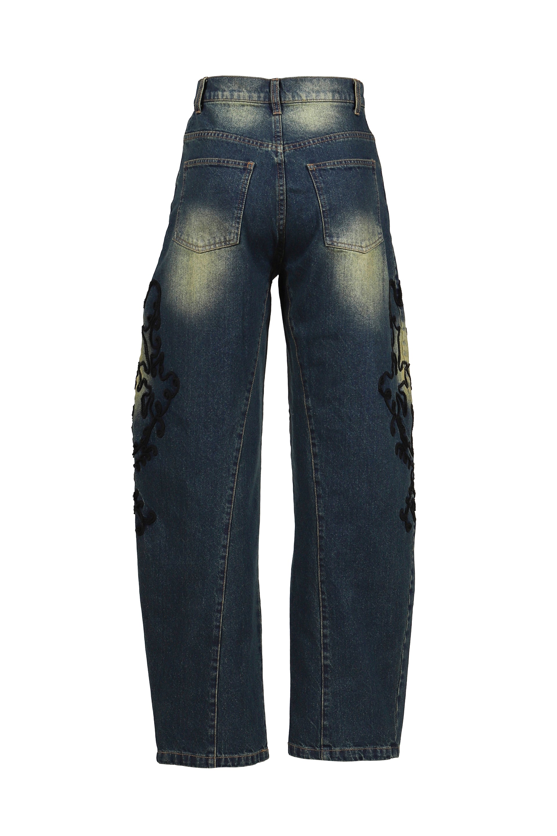 DENIM LACE PANTS / BLU