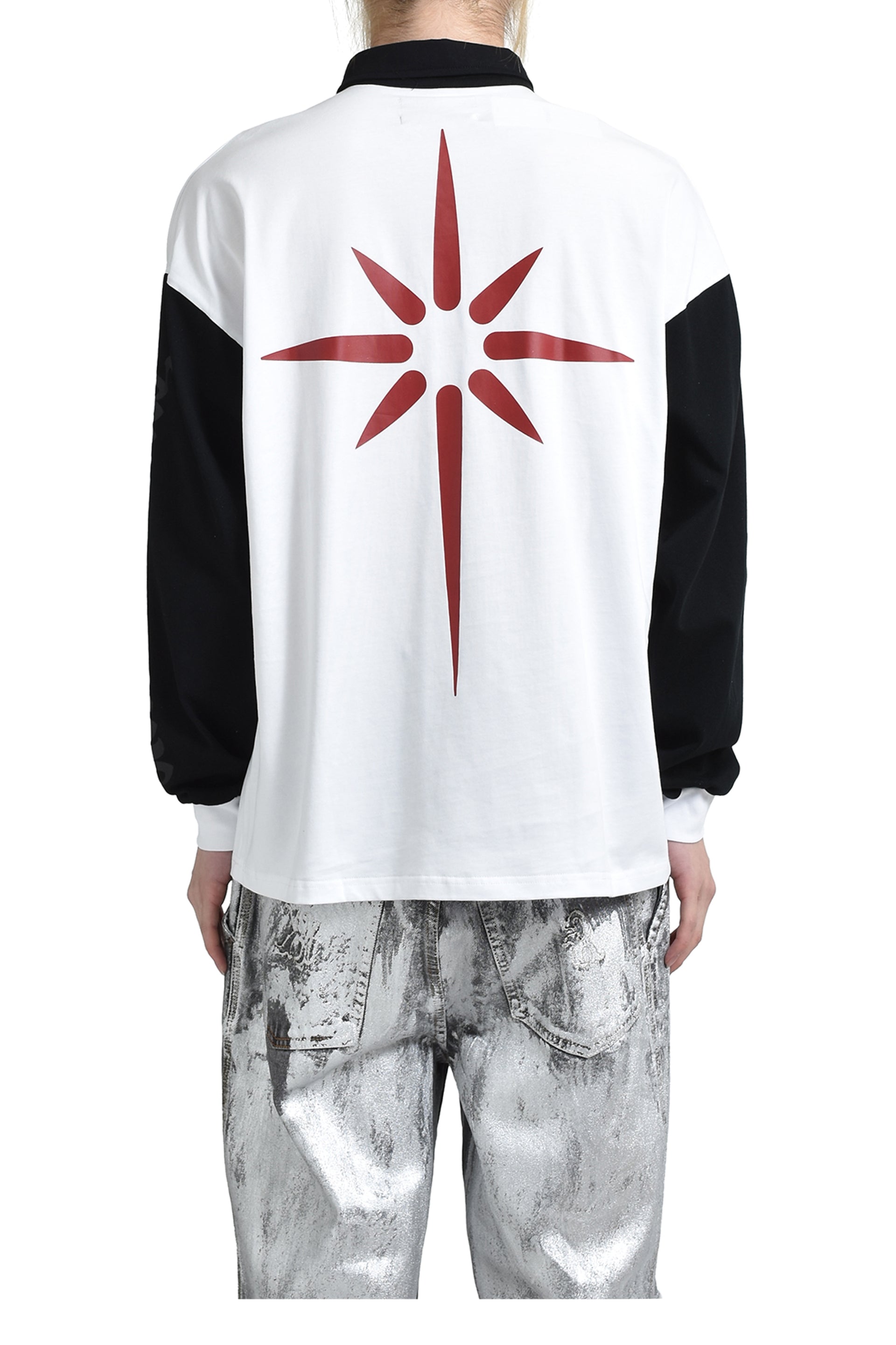 KUSIKOHC RUGBY LONGSLEEVE POLO / WHT