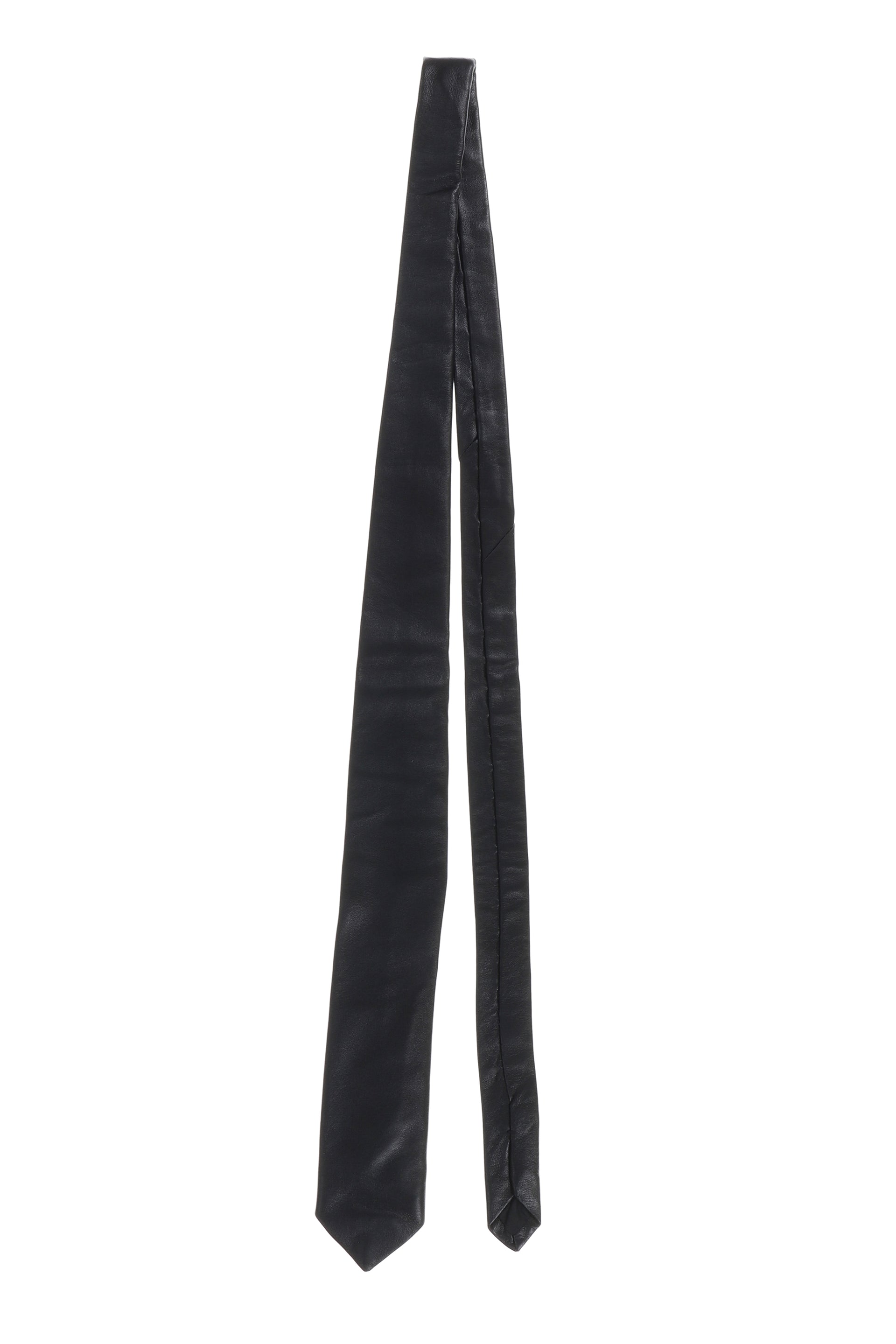 LEATHER CLASSIC TIE / BLK