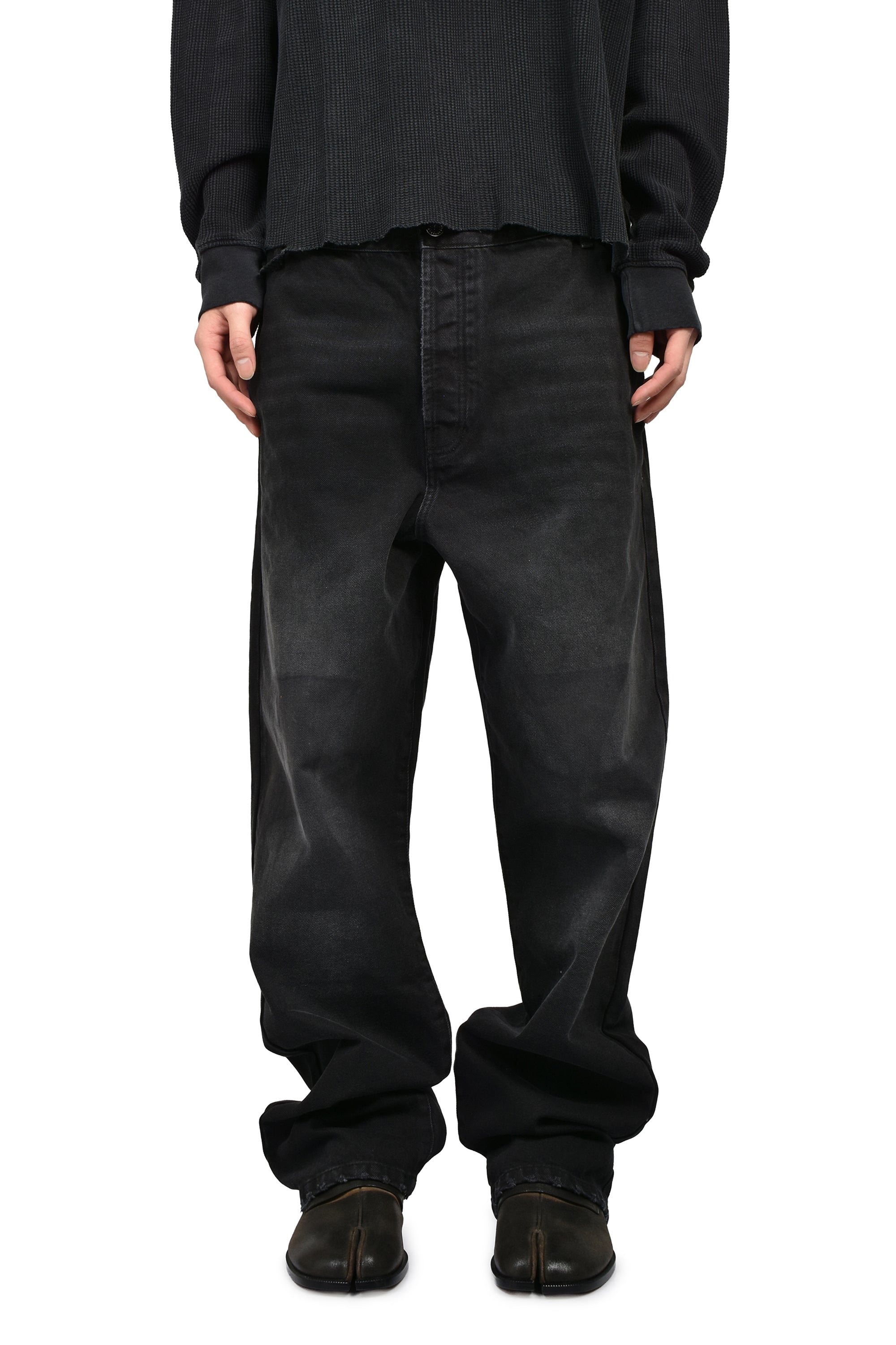 ASKYURSELF アスクユアセルフ SS26 CROSS PATCH BAGGY JEANS / VINTAGE