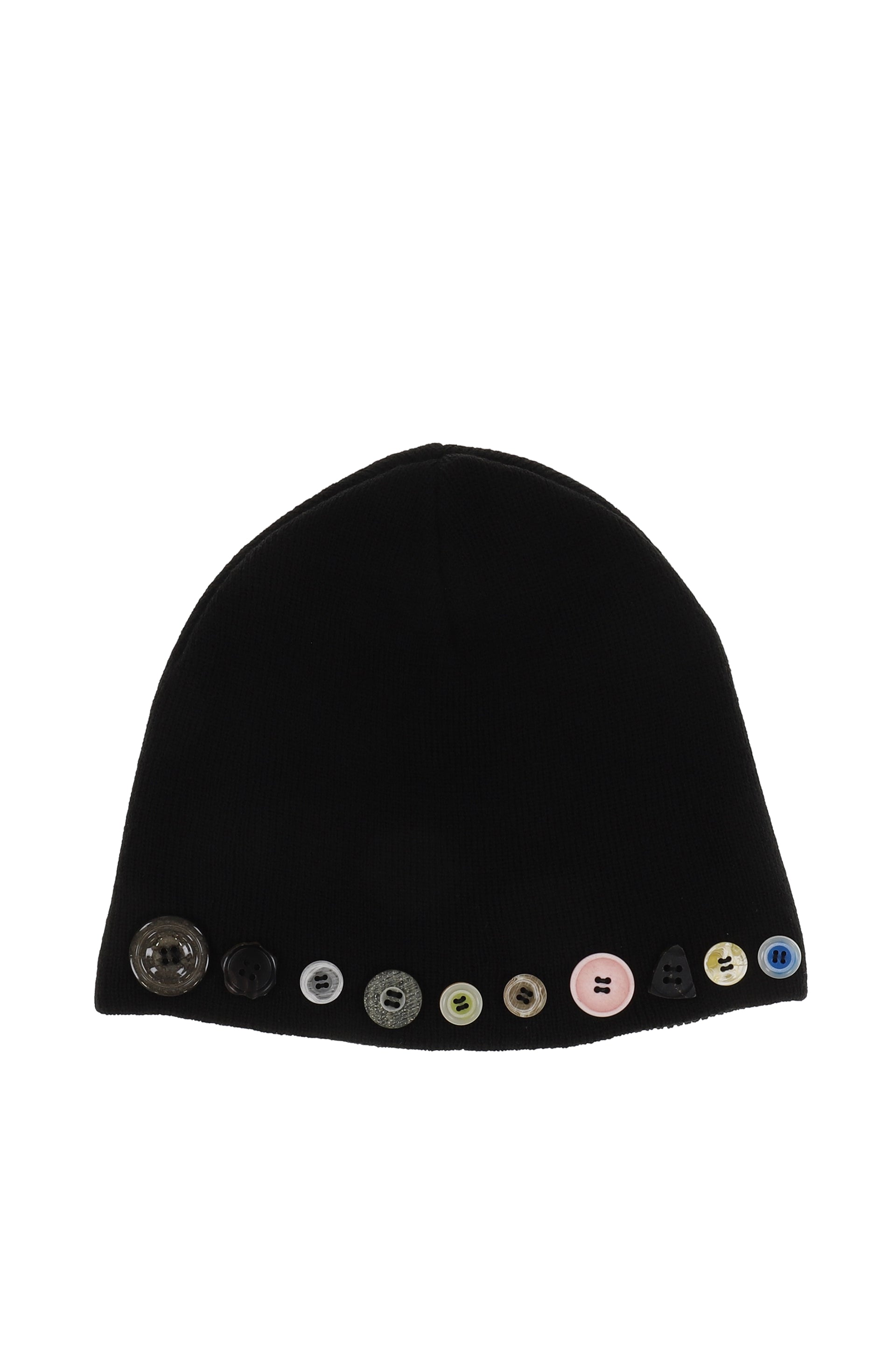 TOMI BUTTON BEANIE / BLACK
