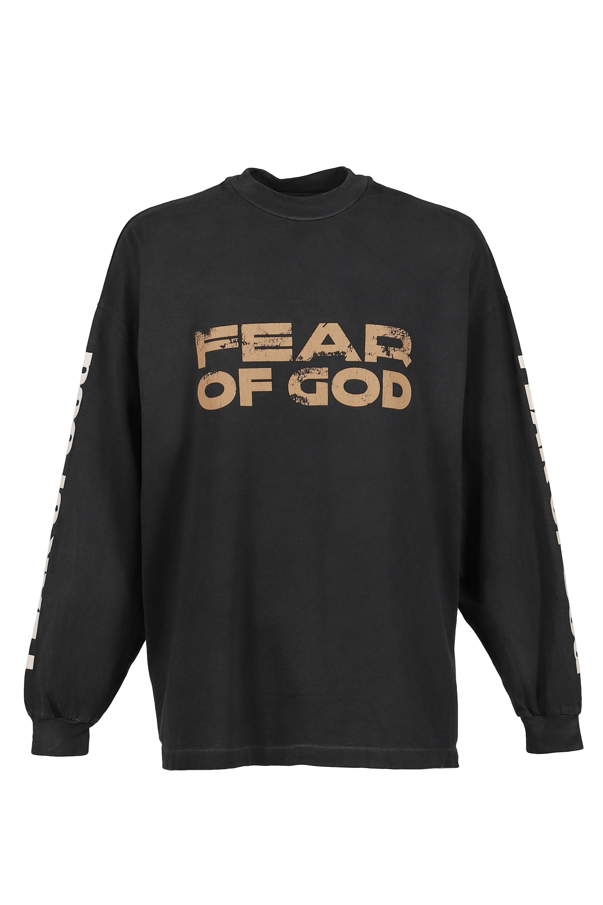RELAXED LS "FEAR OF GOD" TEE / BLK