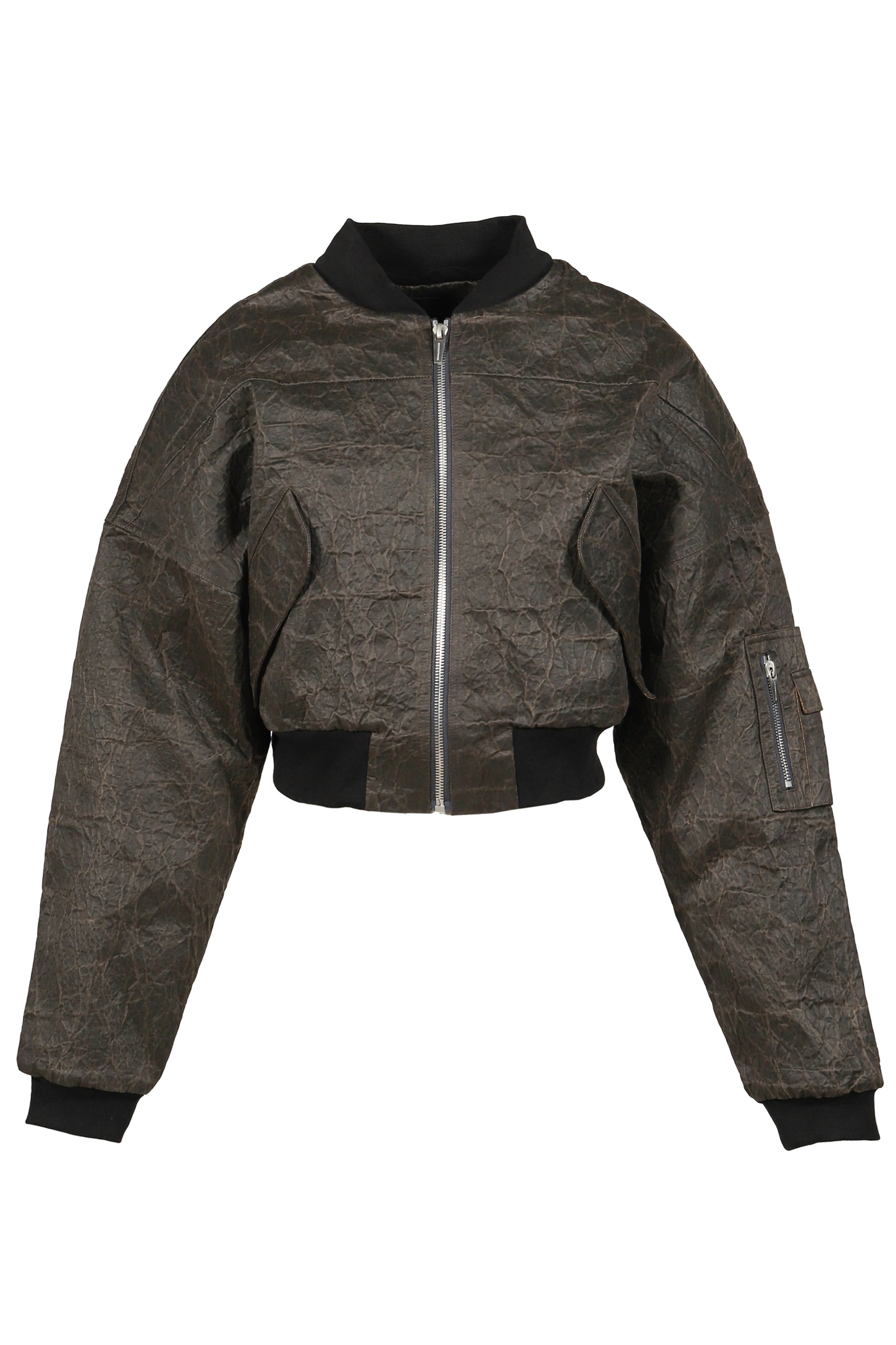 BERLIN CROPPED BOMBER JACKET -VINTAGE CANVAS- (EXCLUSIVE) / VINTAGE BRW
