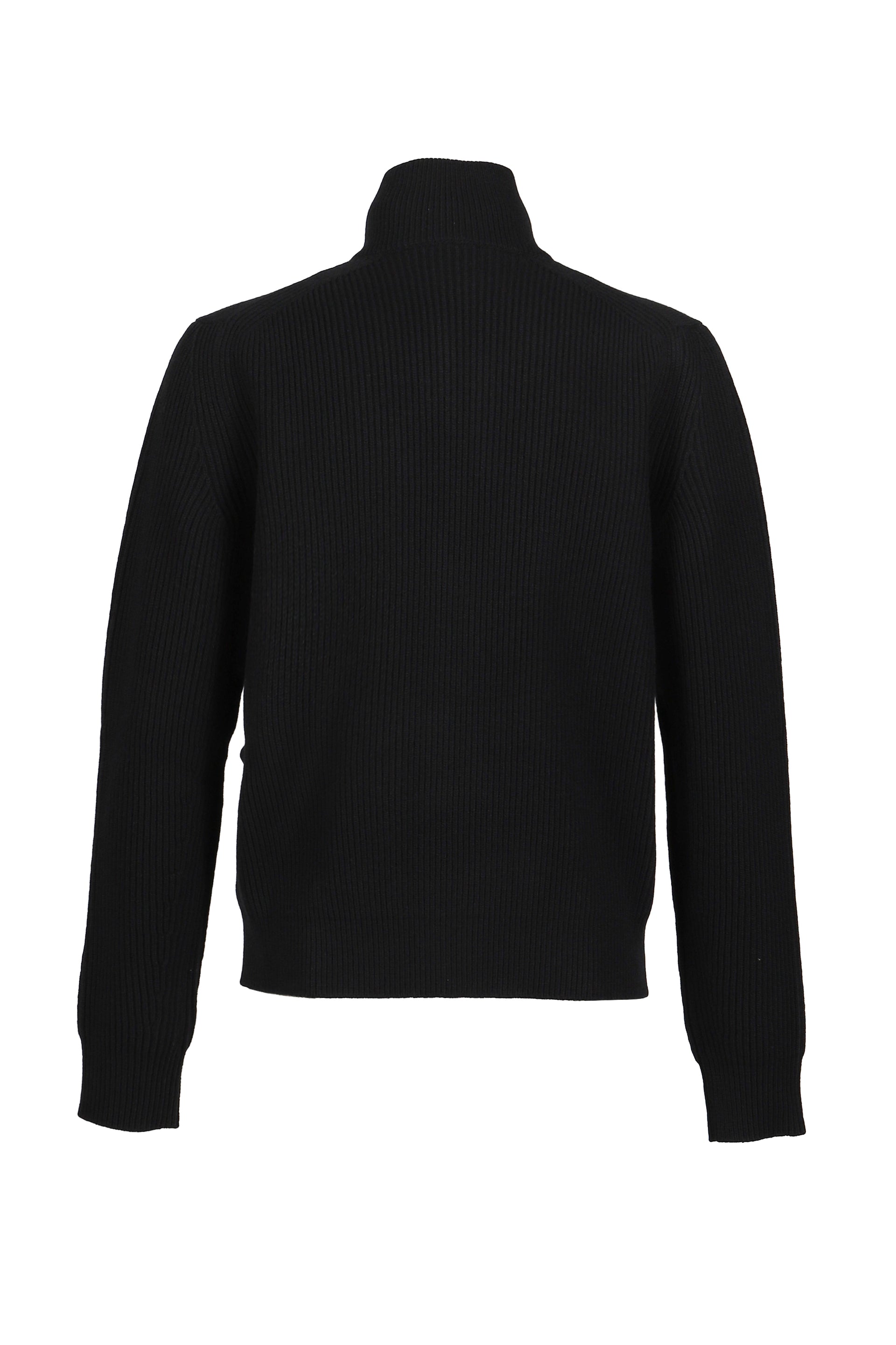 VET ZIP-UP SWEATER / BLK