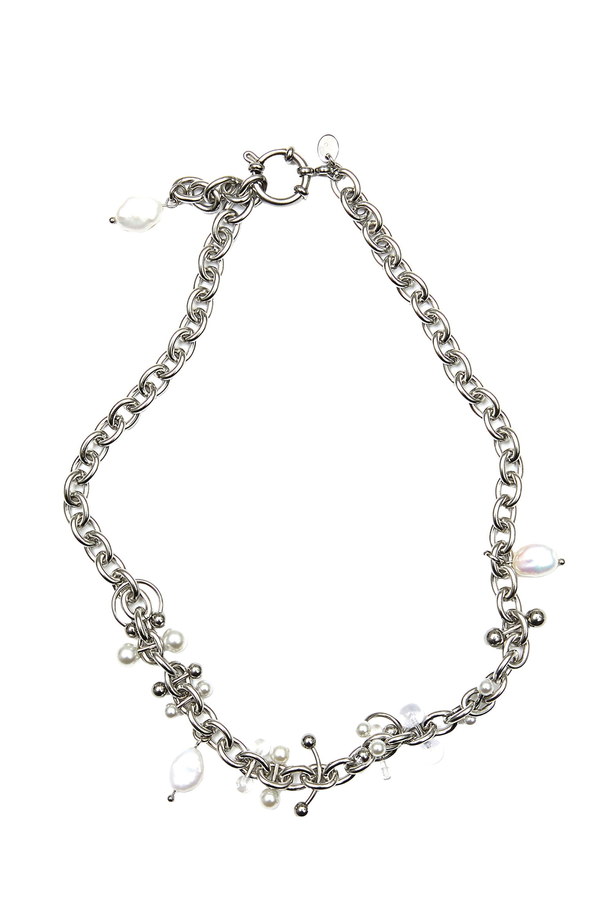 HYPNOTIZE ヒプノタイズSS23 PEARL&CLEAR PIERCE NECKLACE / SIL -NUBIAN