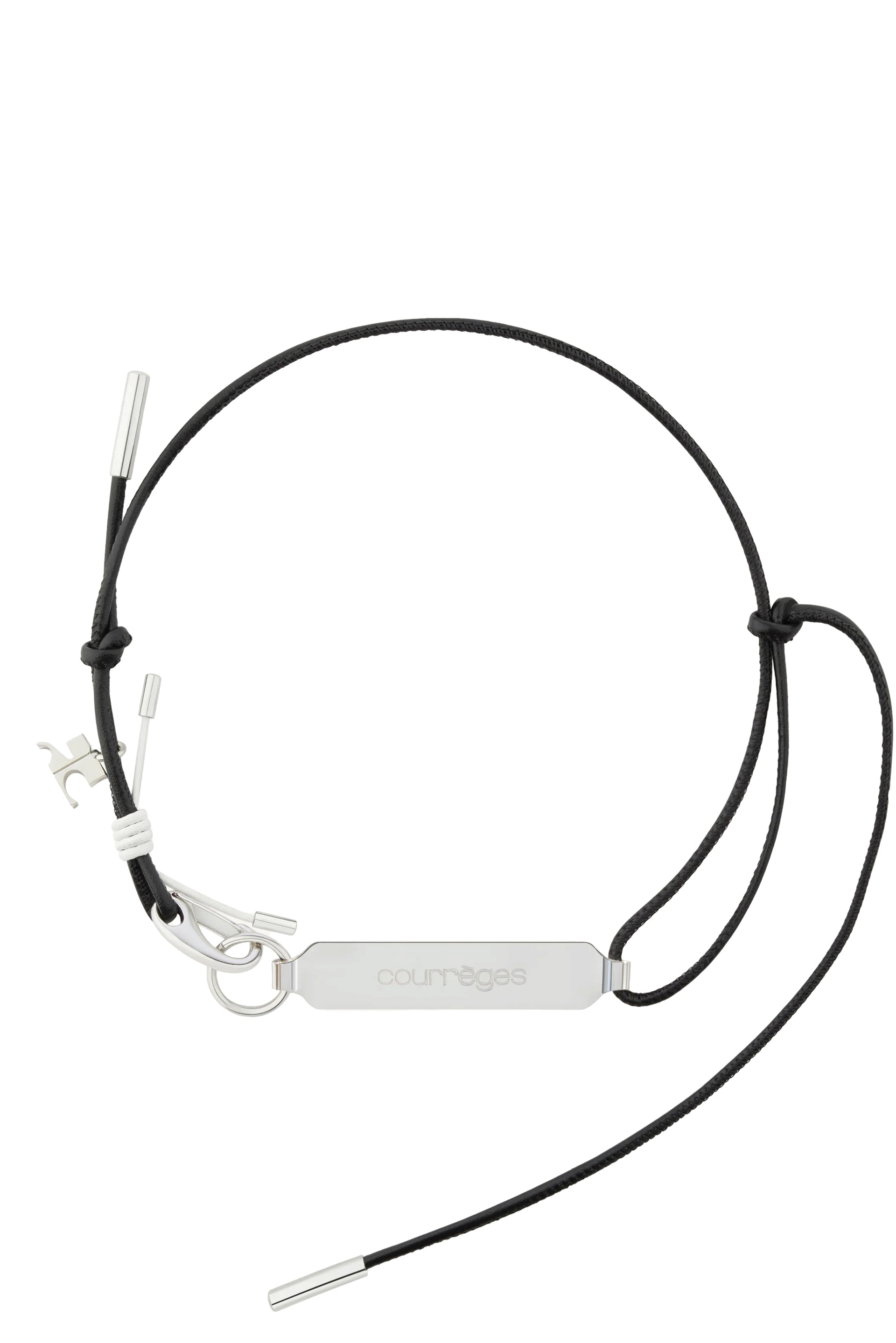 Courrèges HOOK ROPE & METAL NECKLACE / BLK SIL