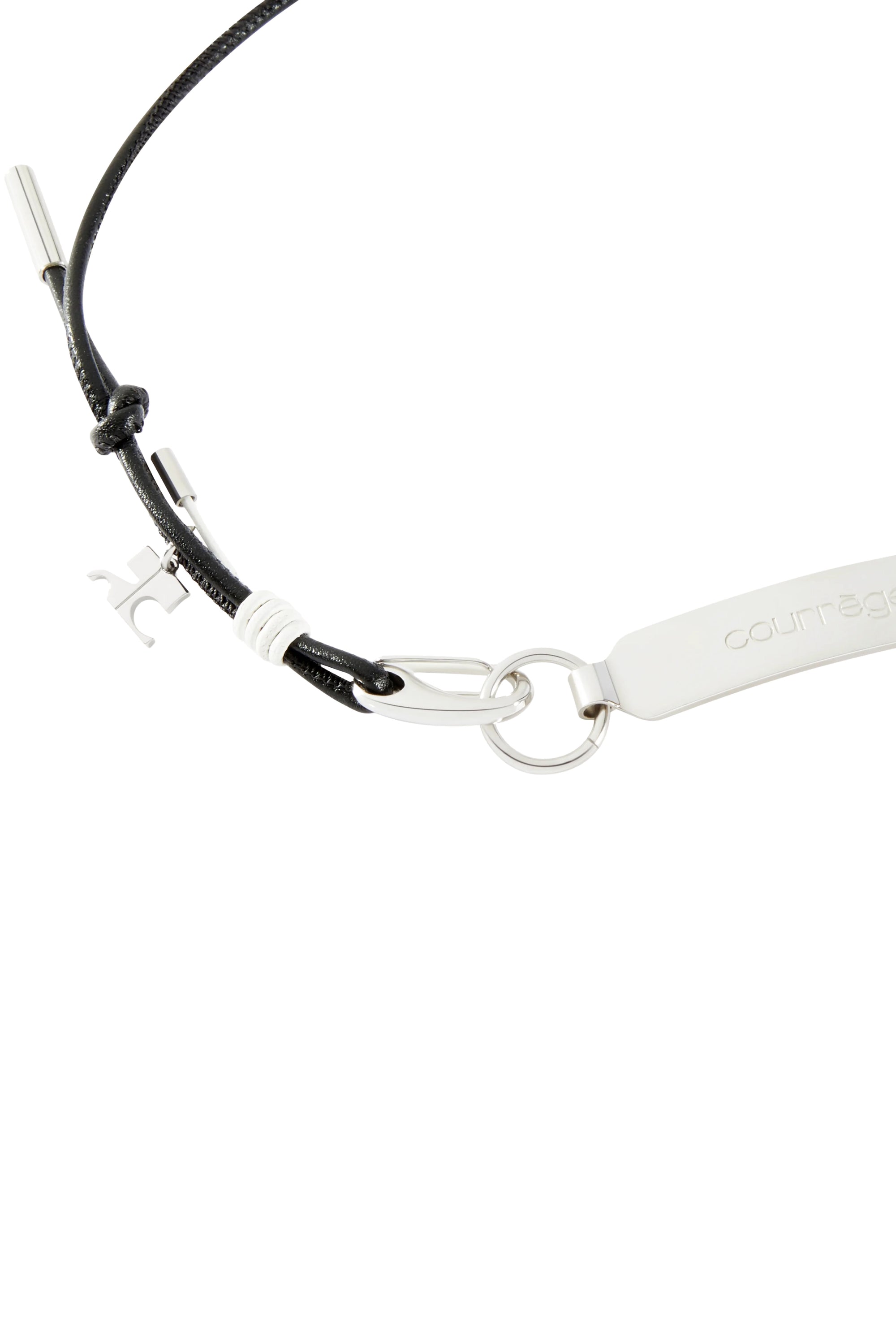 Courrèges HOOK ROPE & METAL NECKLACE / BLK SIL