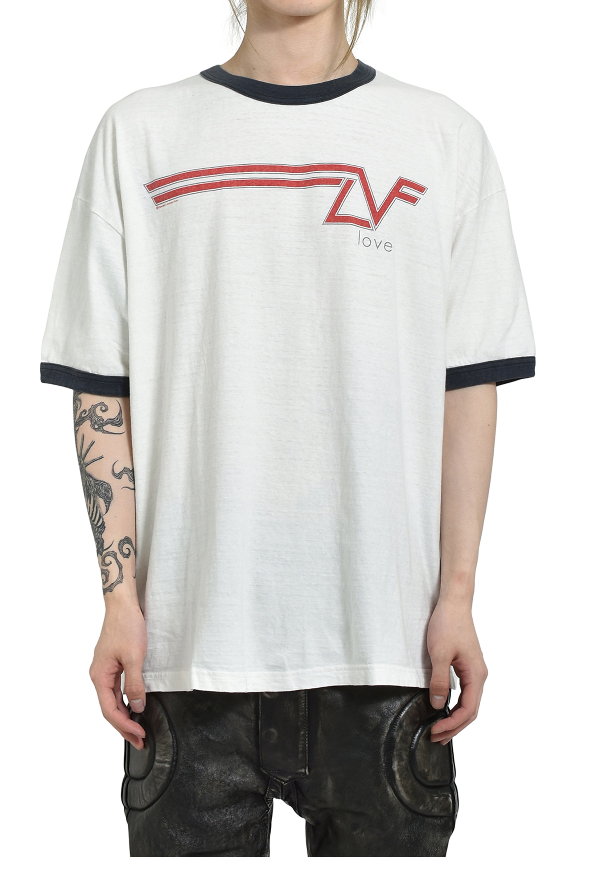 S/S RINGER T-SHIRT / WHT