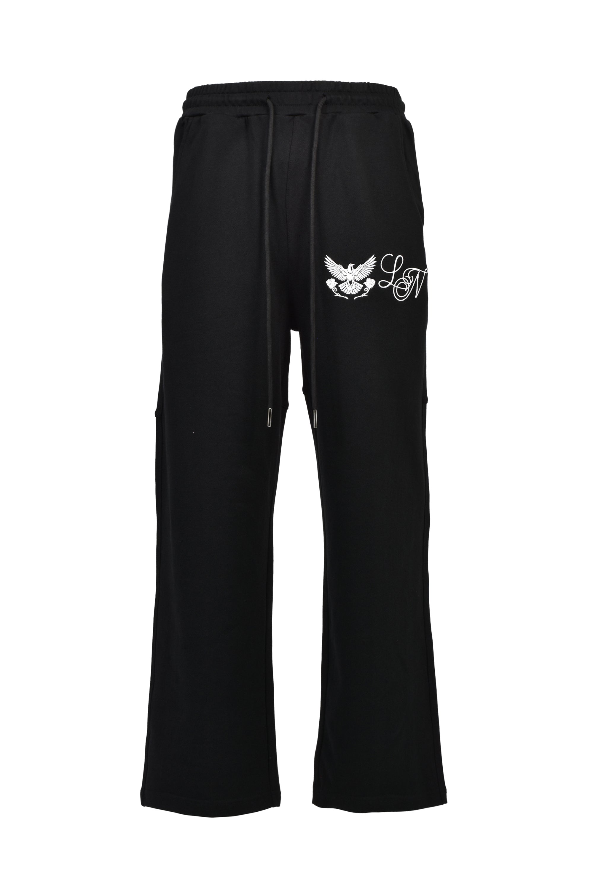 LAST NEST ラストネスト FW26 EMBLEM LOGO SWEAT PANTS / BLK - NUBIAN