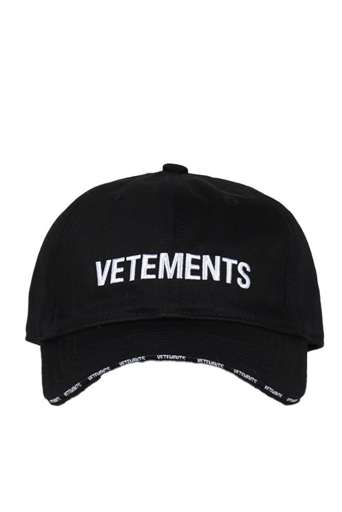 VETEMENTS VETEMENTS LOGO CAP / BLK