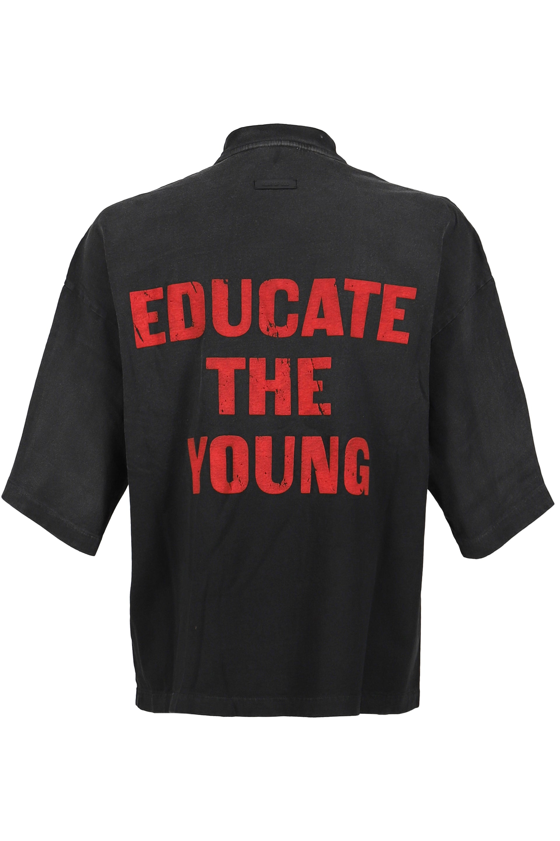 RELAXED "EDUCATE" TEE / BLK