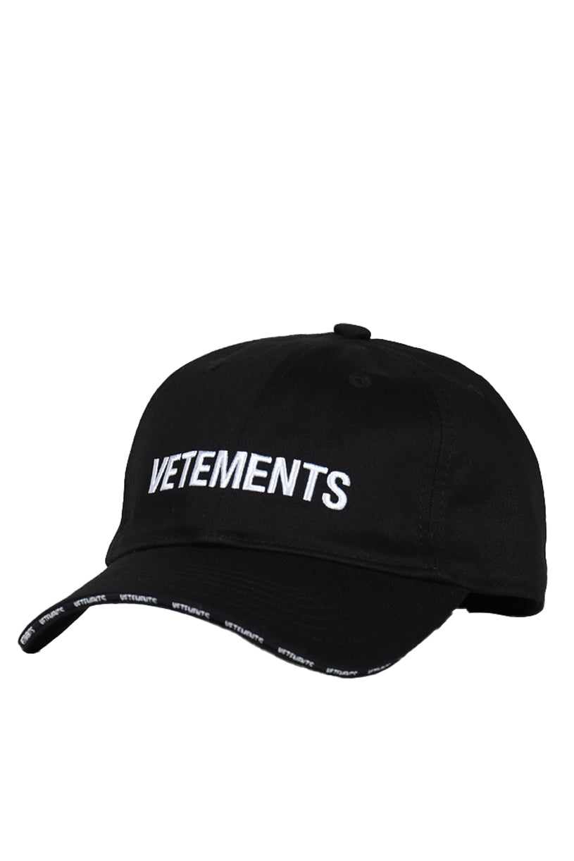 VETEMENTS VETEMENTS LOGO CAP / BLK