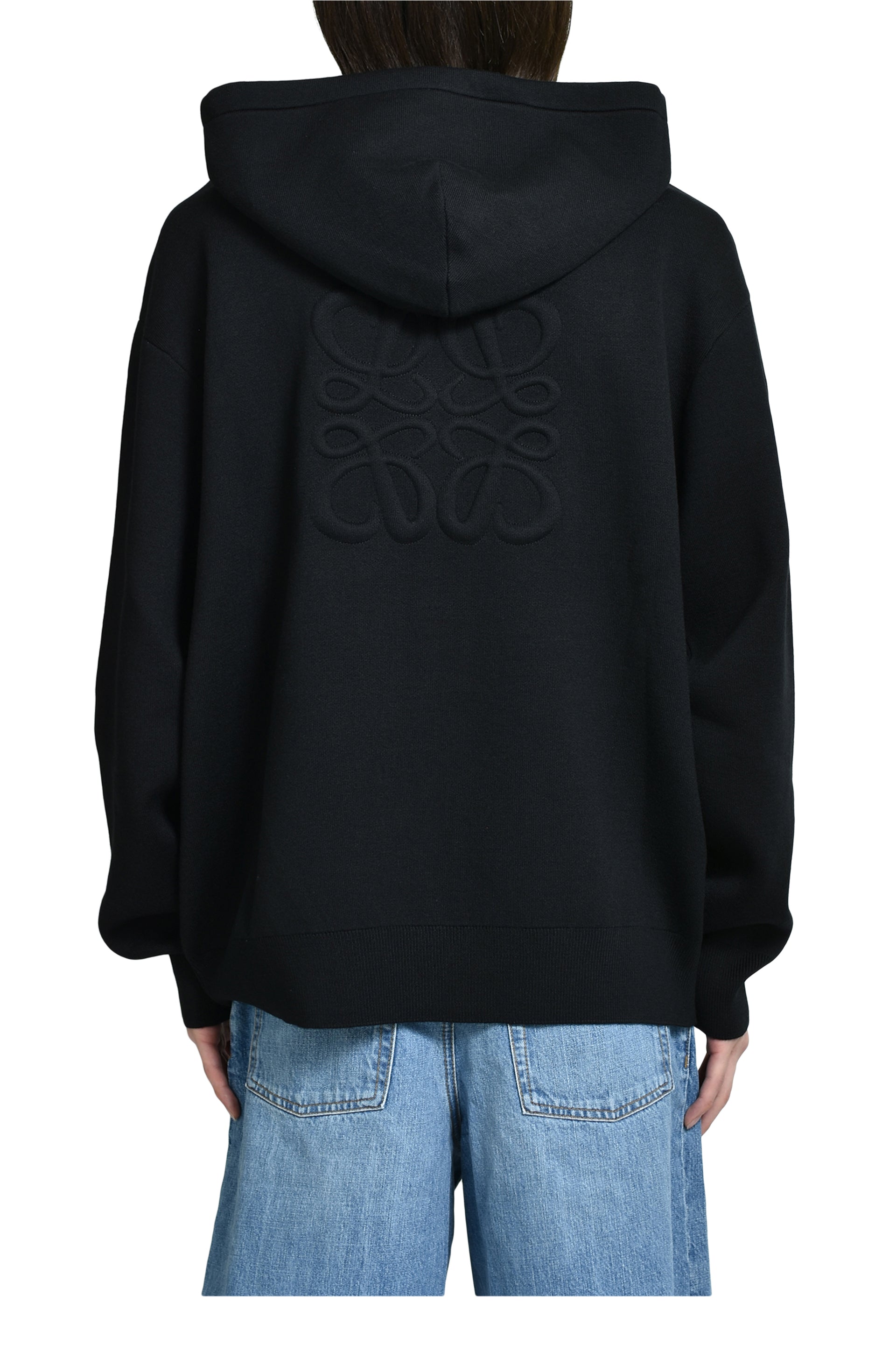 ANAGRAM ZIP-UP HOODIE / BLK