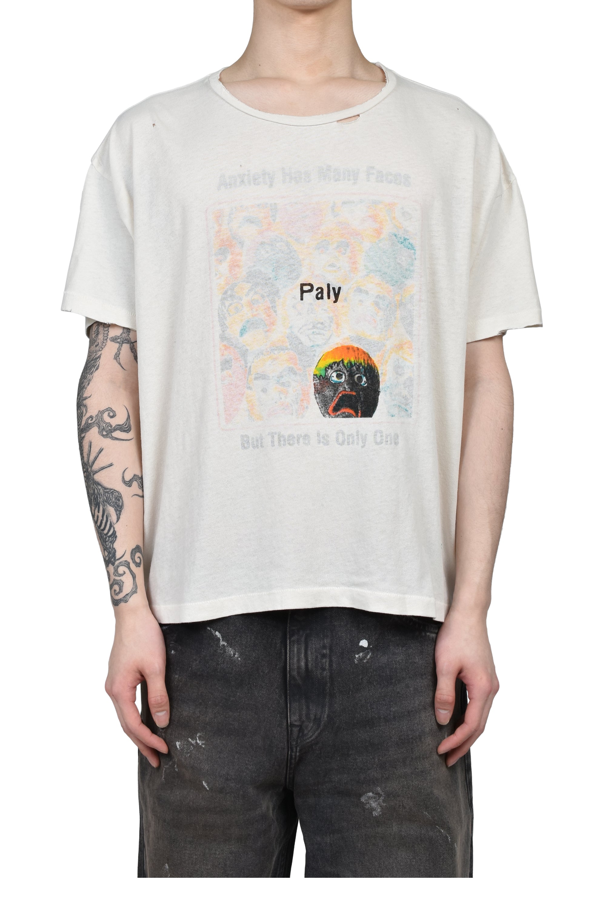 Paly Hollywood パリー ハリウッド SS26 ANXIETY TEE / WHT - NUBIAN 