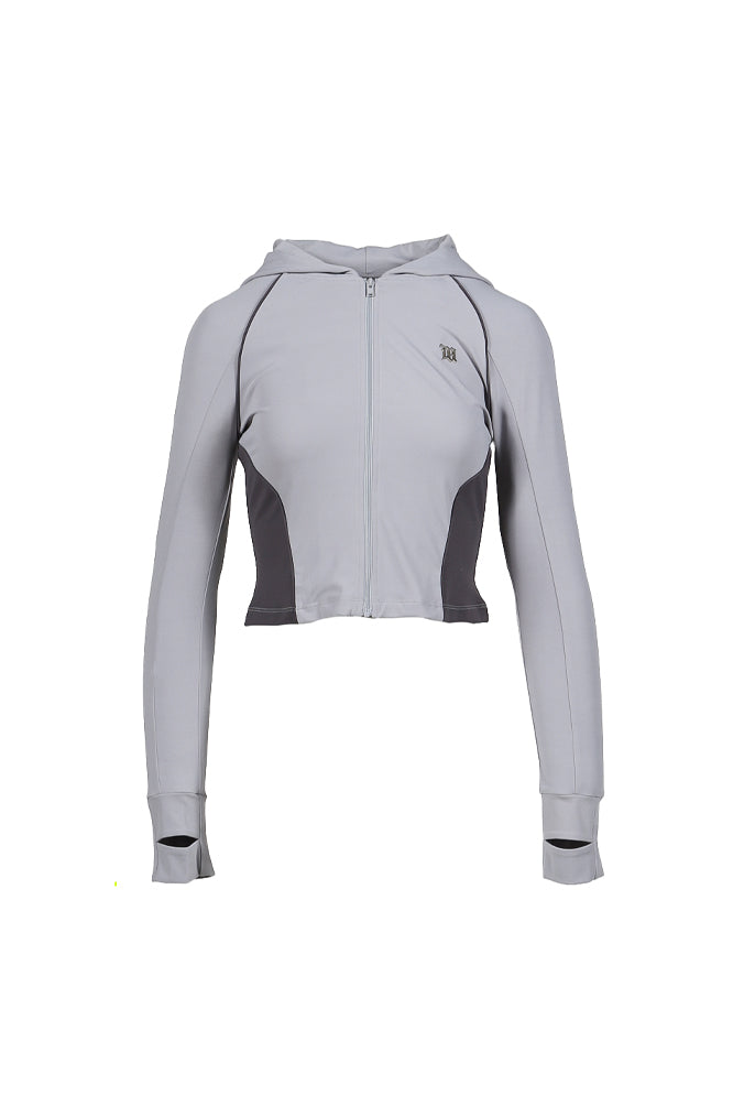MISBHV LYCRA ZIPPED HOODIE / GRY