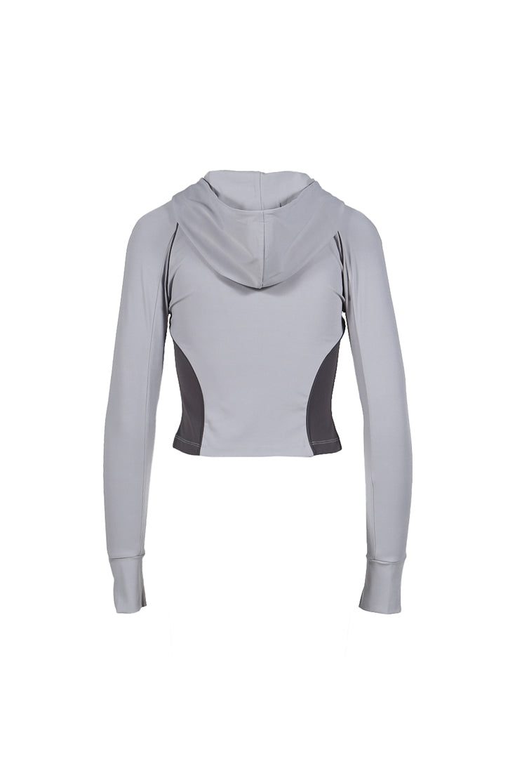 MISBHV LYCRA ZIPPED HOODIE / GRY