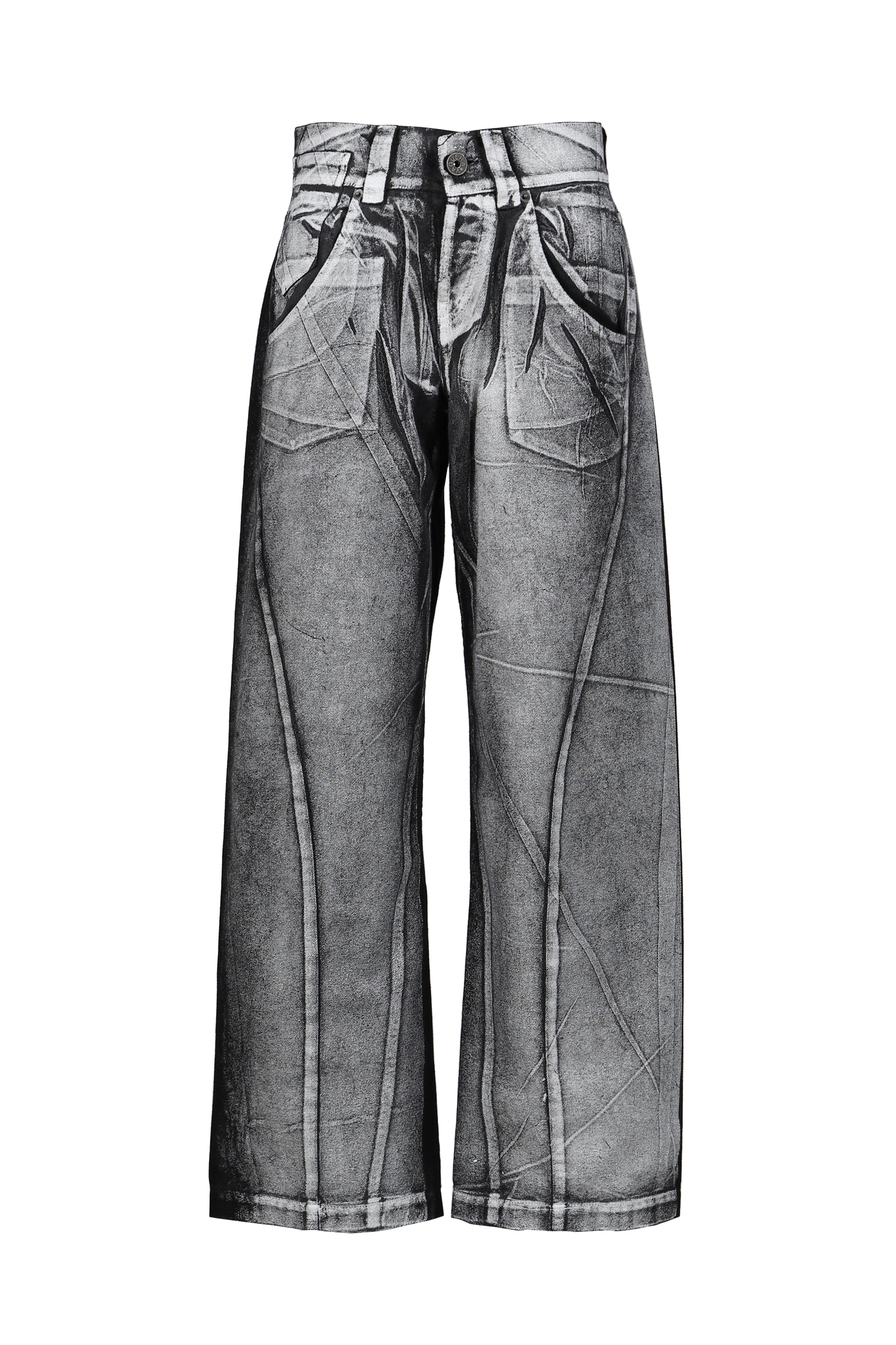 PAINTED WORKWEAR PANTS WOVEN / BLK