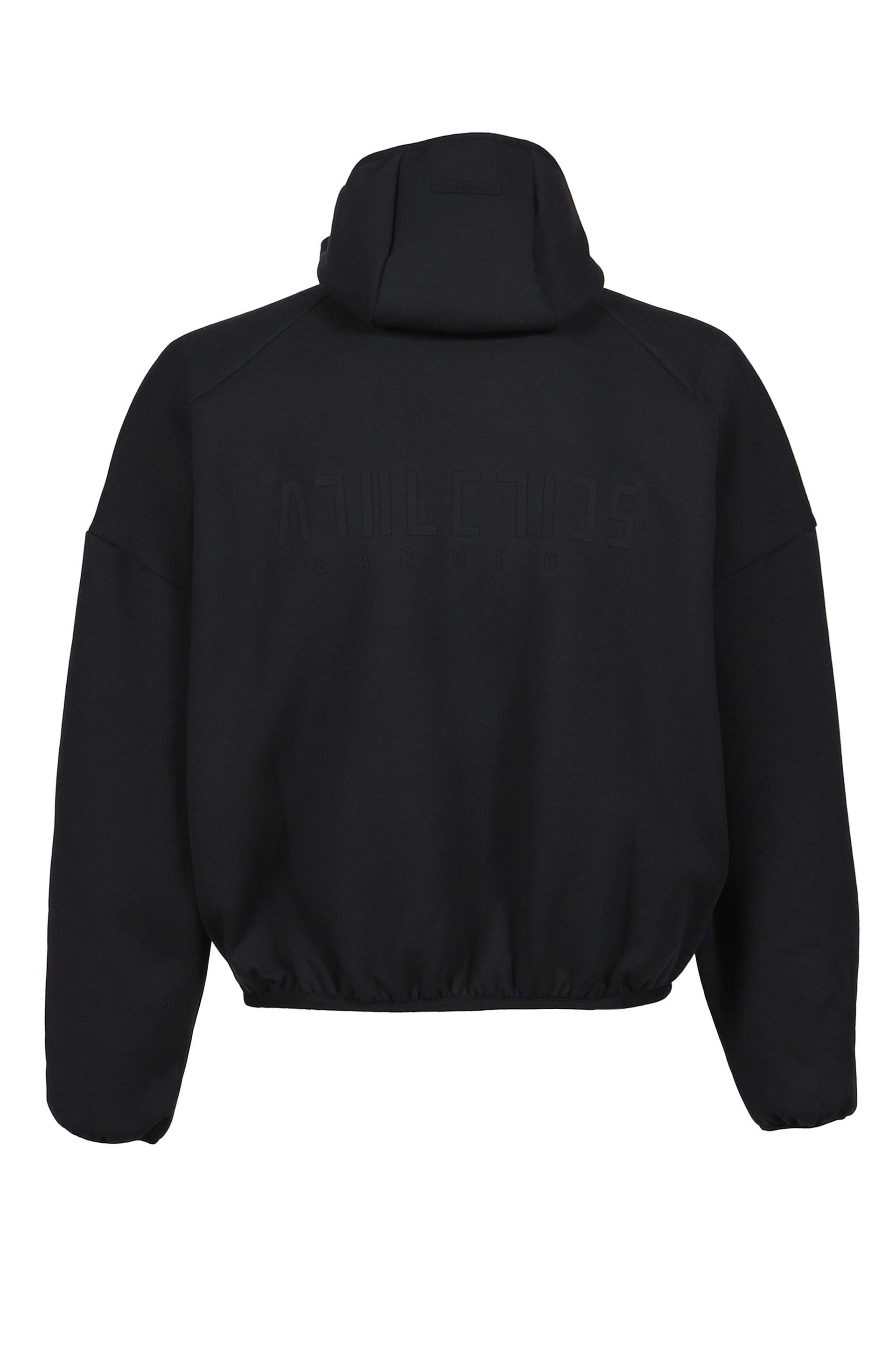 SUEDE FLEECE HOODIE / BLK