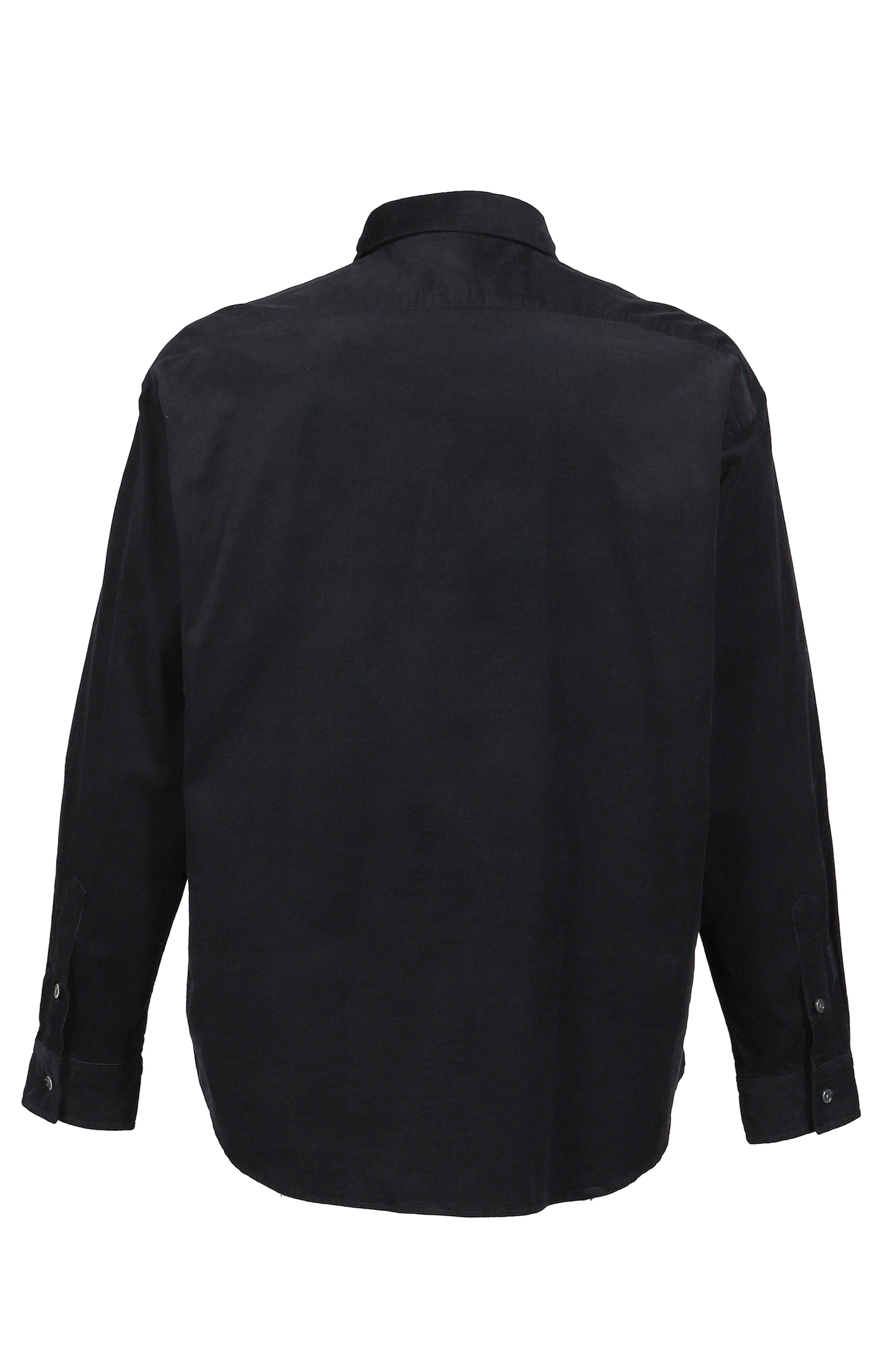 ROLL UP ORGANIC CORDUROY SHIRT / BLK