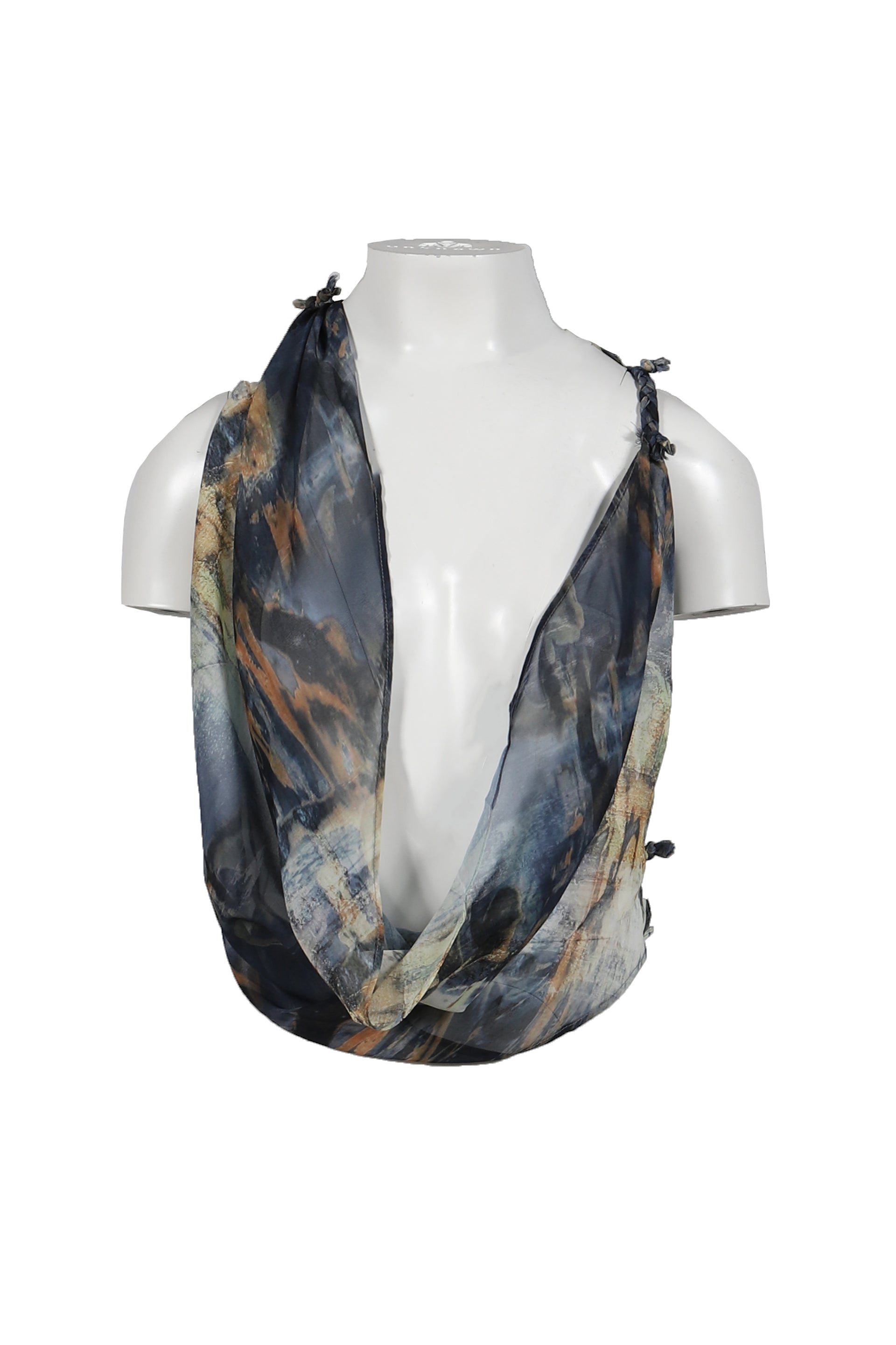 SUPER COWL TOP WITH TWISTED STRAPS / MULTI