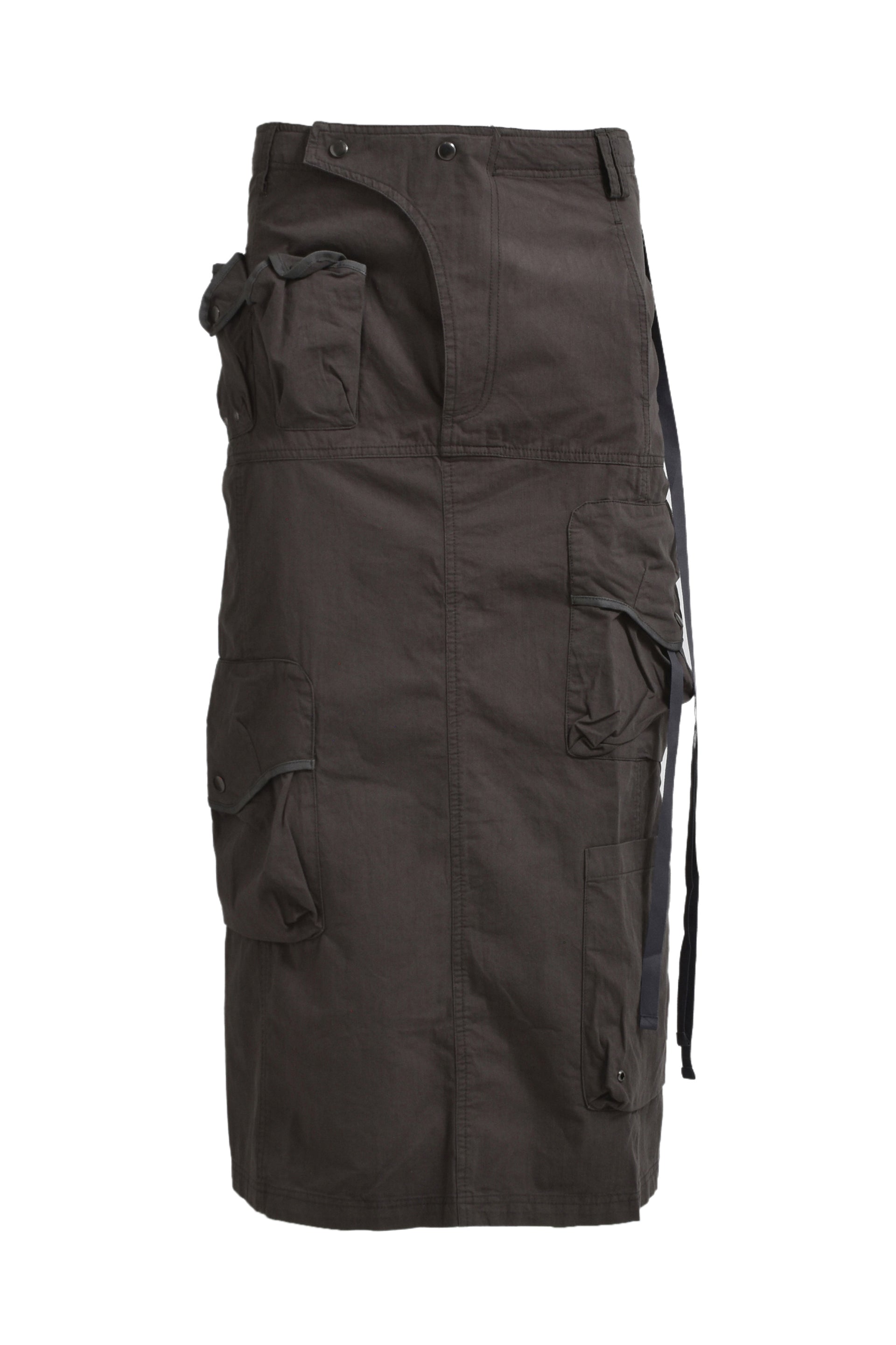NACHE STRAP CARGO MAXI SKIRT(EXCLUSIVE) / KHA GRY