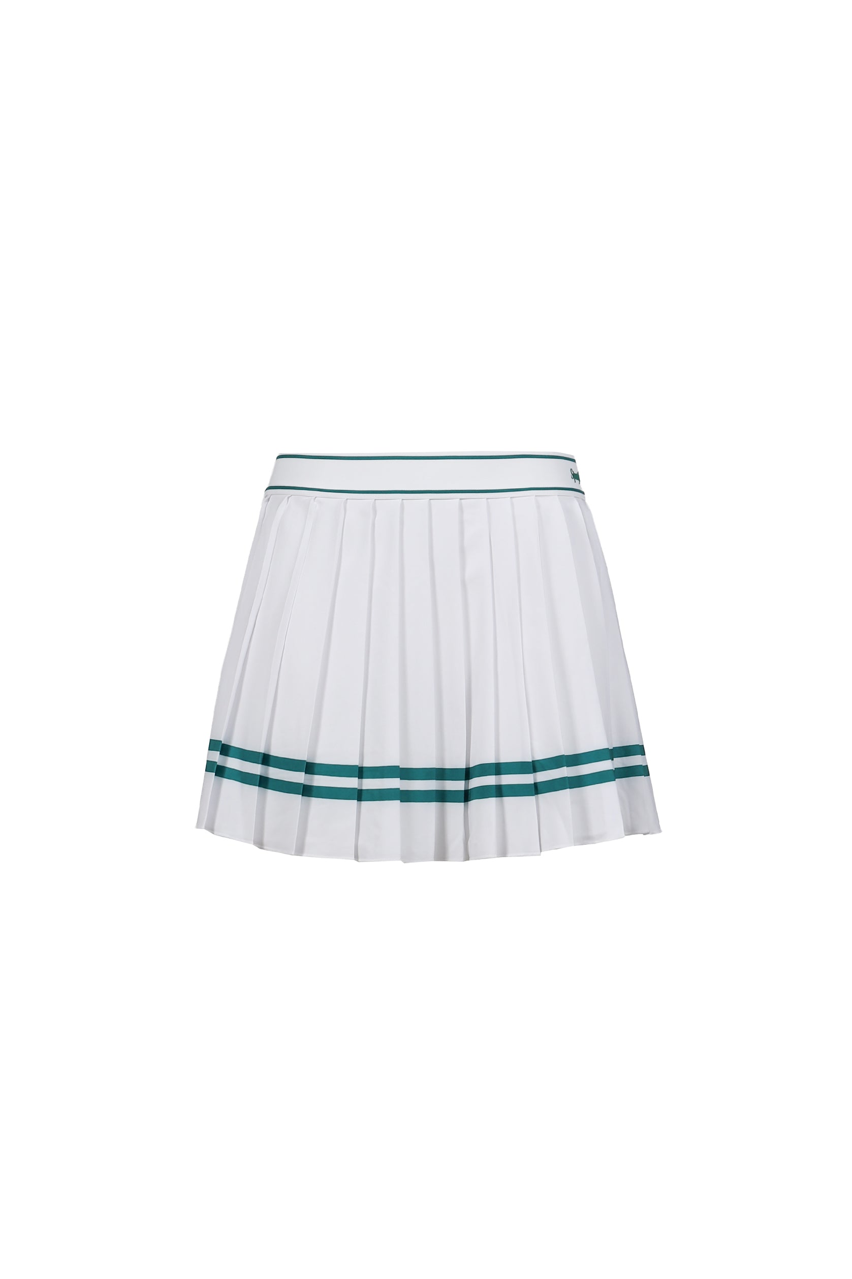 ITALIC LOGO PLEATED SKIRT / WHT ALPINE