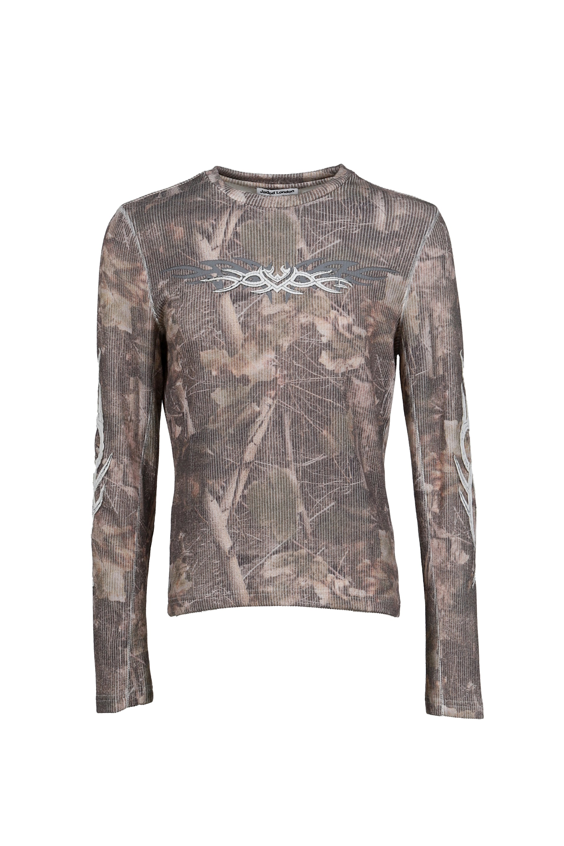 Jaded London FOREST CAMO TATTOO APPLIQUE TEE / CAMO
