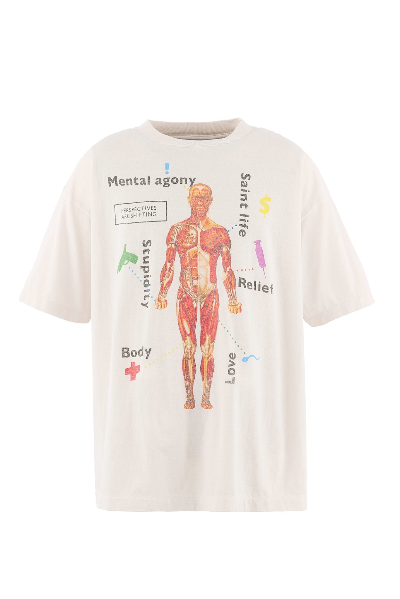 SAINT Mxxxxxx セントマイケル SS26 SS T-SHIRT/BODY / WHT - NUBIAN