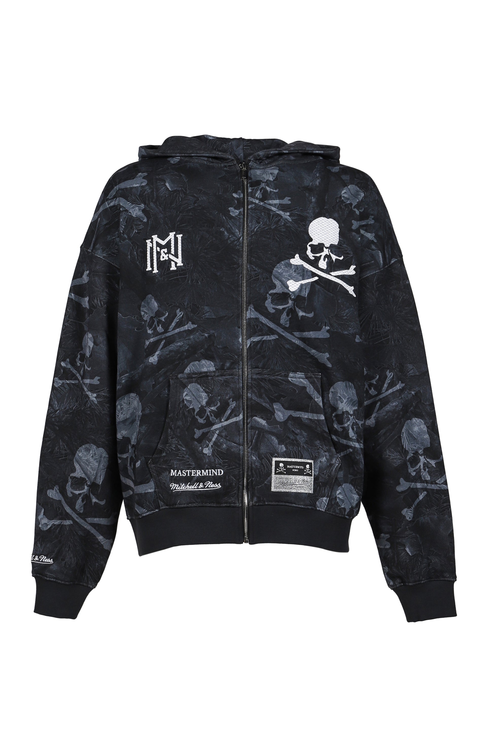 TH16969-CLBBLCK/MASTERMINDXM&N ZIP UP HOODIE / BLK