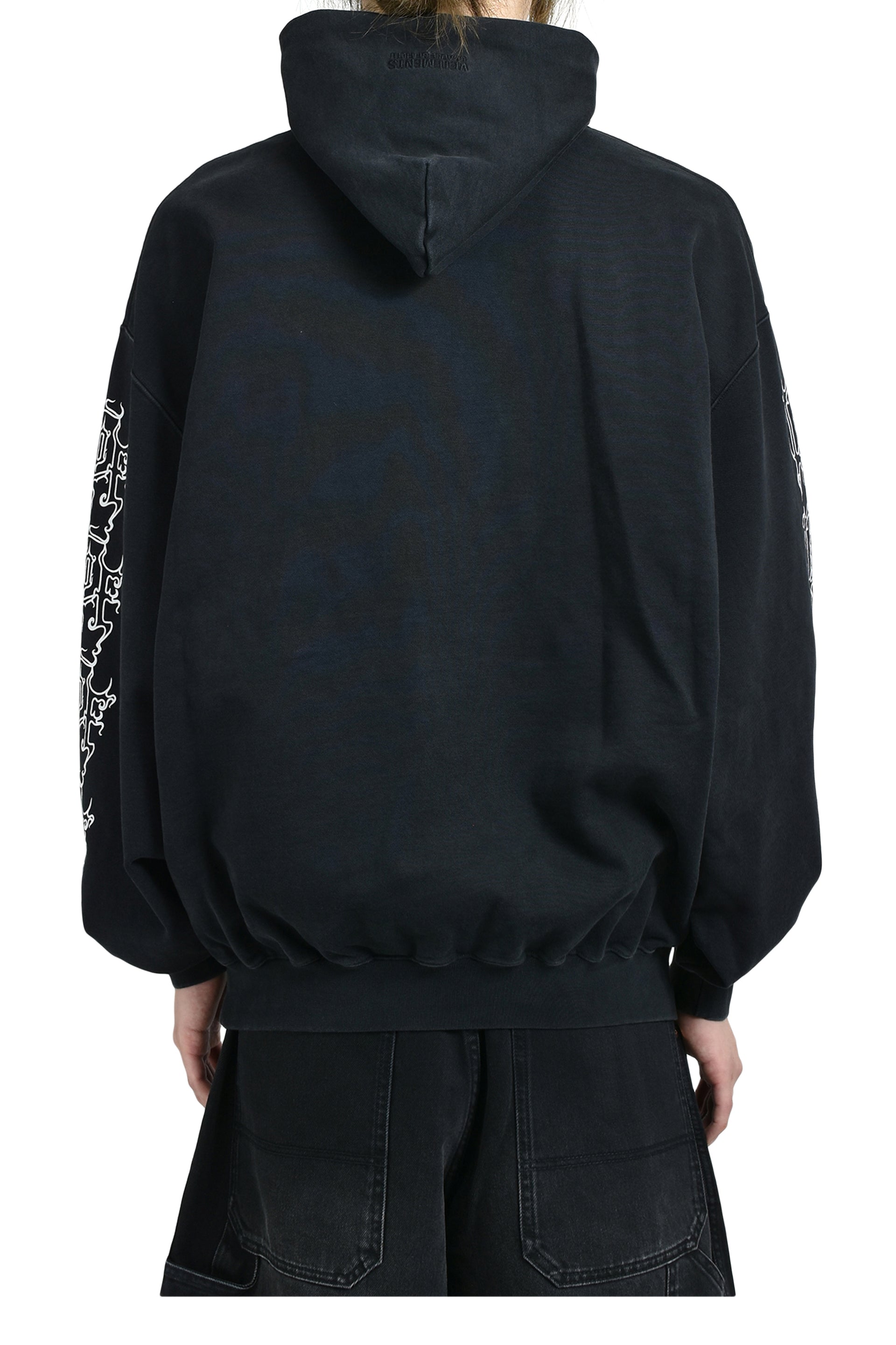 COF LOGO OVERSIZED HOODIE / WASHED BLK