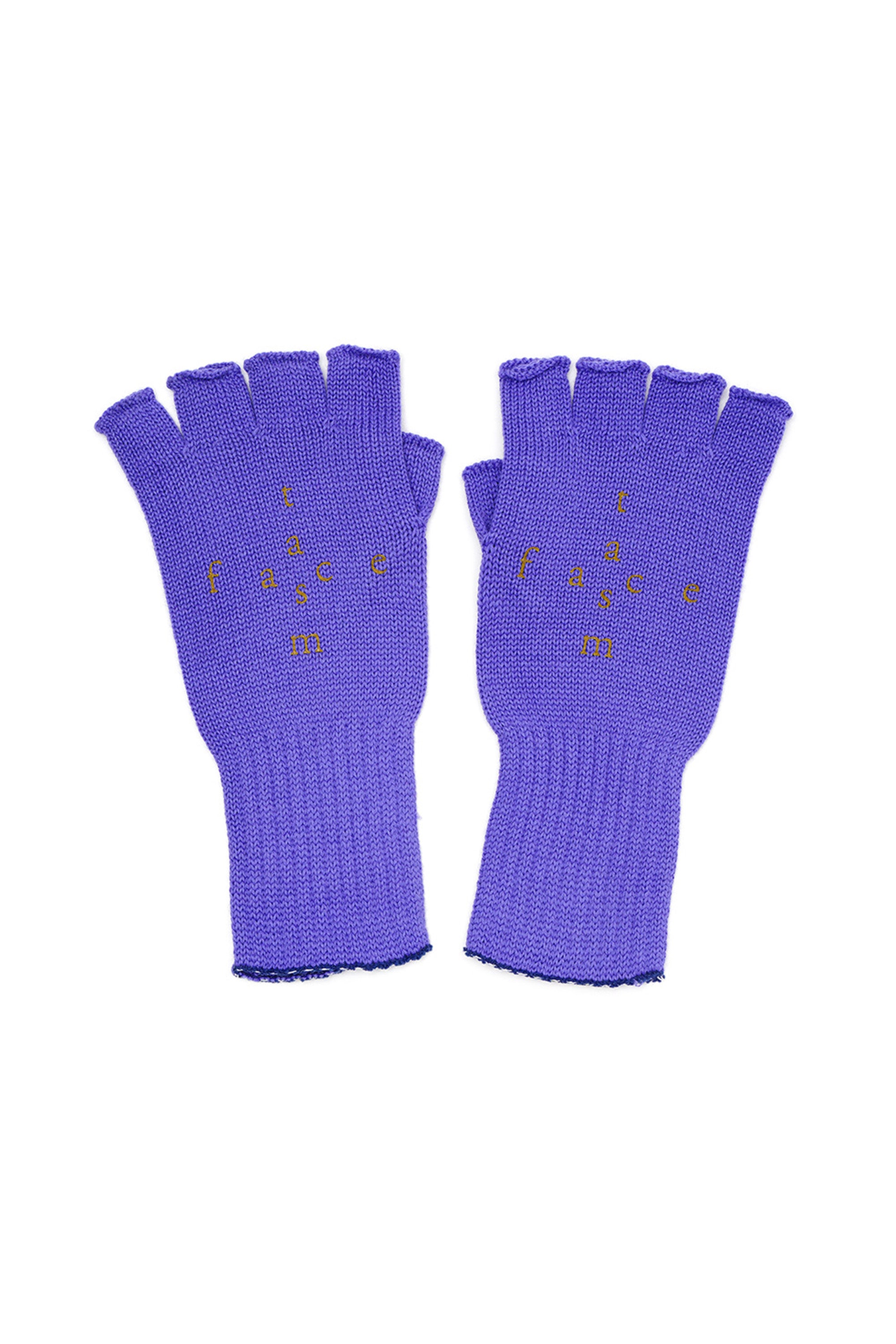 FACETASM FW23 CROSS LOGO GLOVES / PPL -NUBIAN