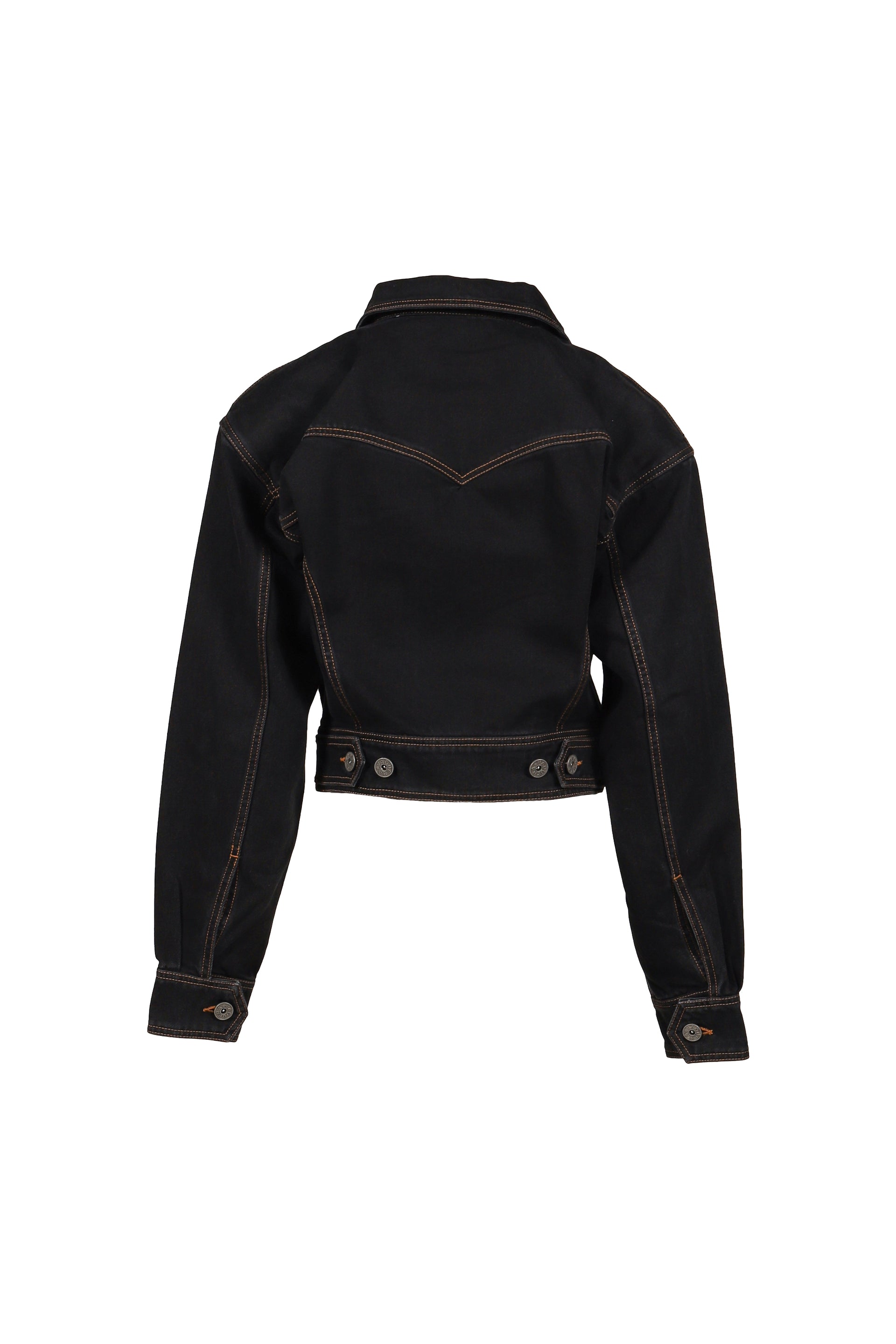 Woven denim jacket / black