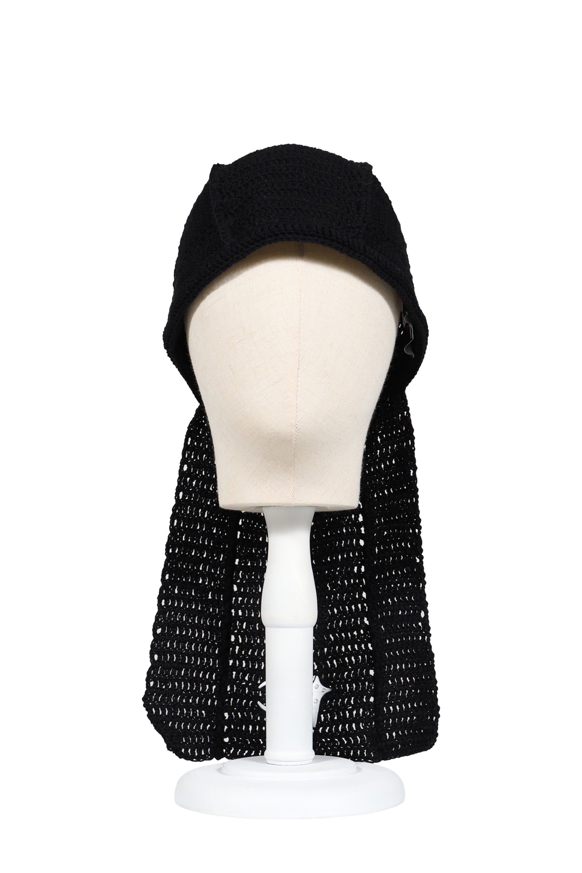 Thug Club サグクラブ SS26 TC DESTROYED CROCHET TAIL HAT / BLK