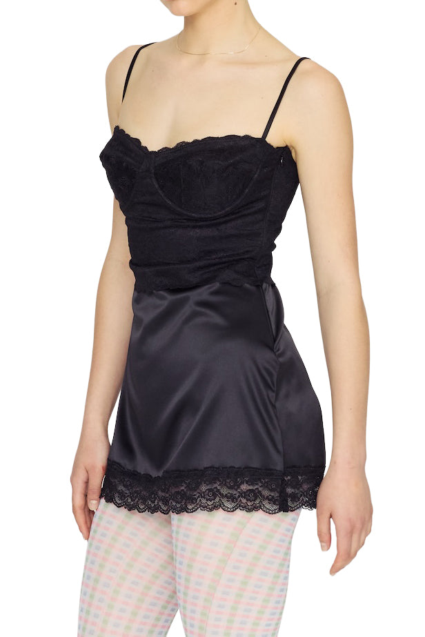 ANGEL DREAM SLIP DRESS / BLK