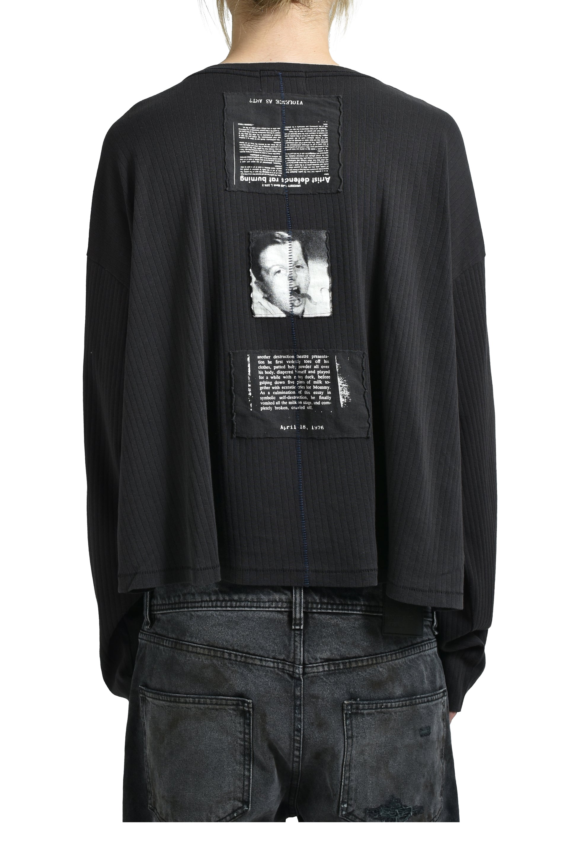 DEMON ASSEMBLAGE RIB LS T-SHIRT / FADED BLK