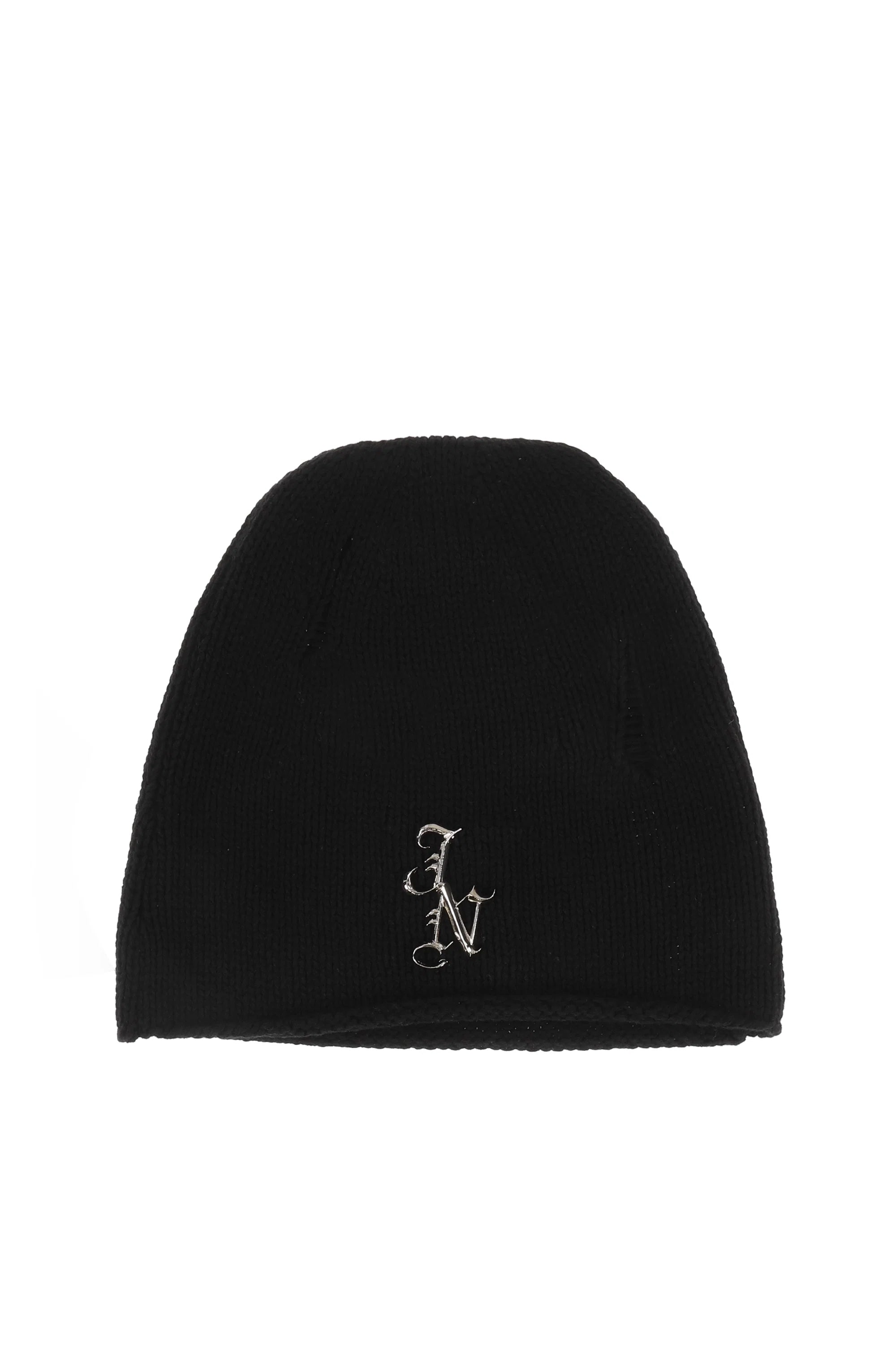 JUN/NAKAYAMA ジュンナカヤマ FW26 MTL KNIT BEANIE / BLK - NUBIAN
