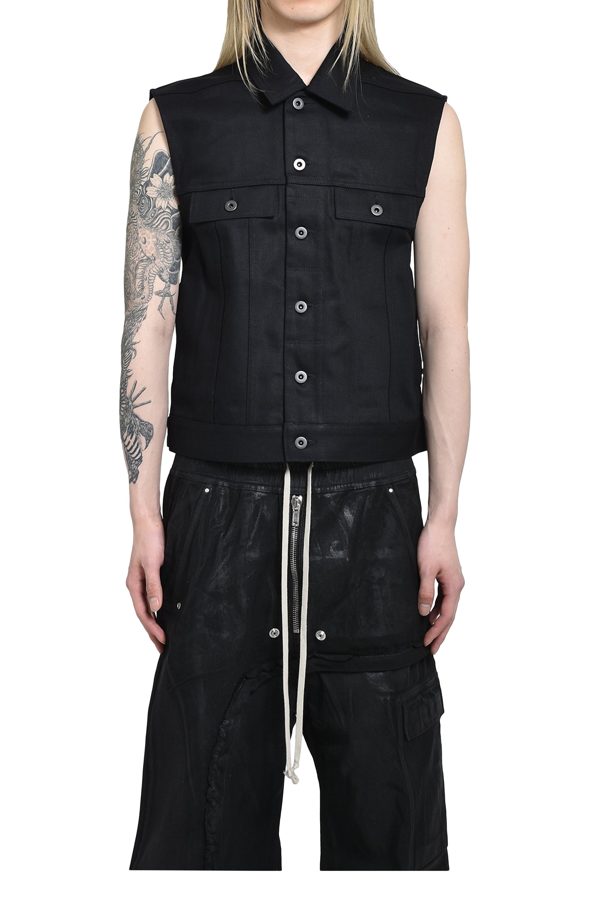 Rick Owens DRKSHDW SL TRUCKER JKT / BLK