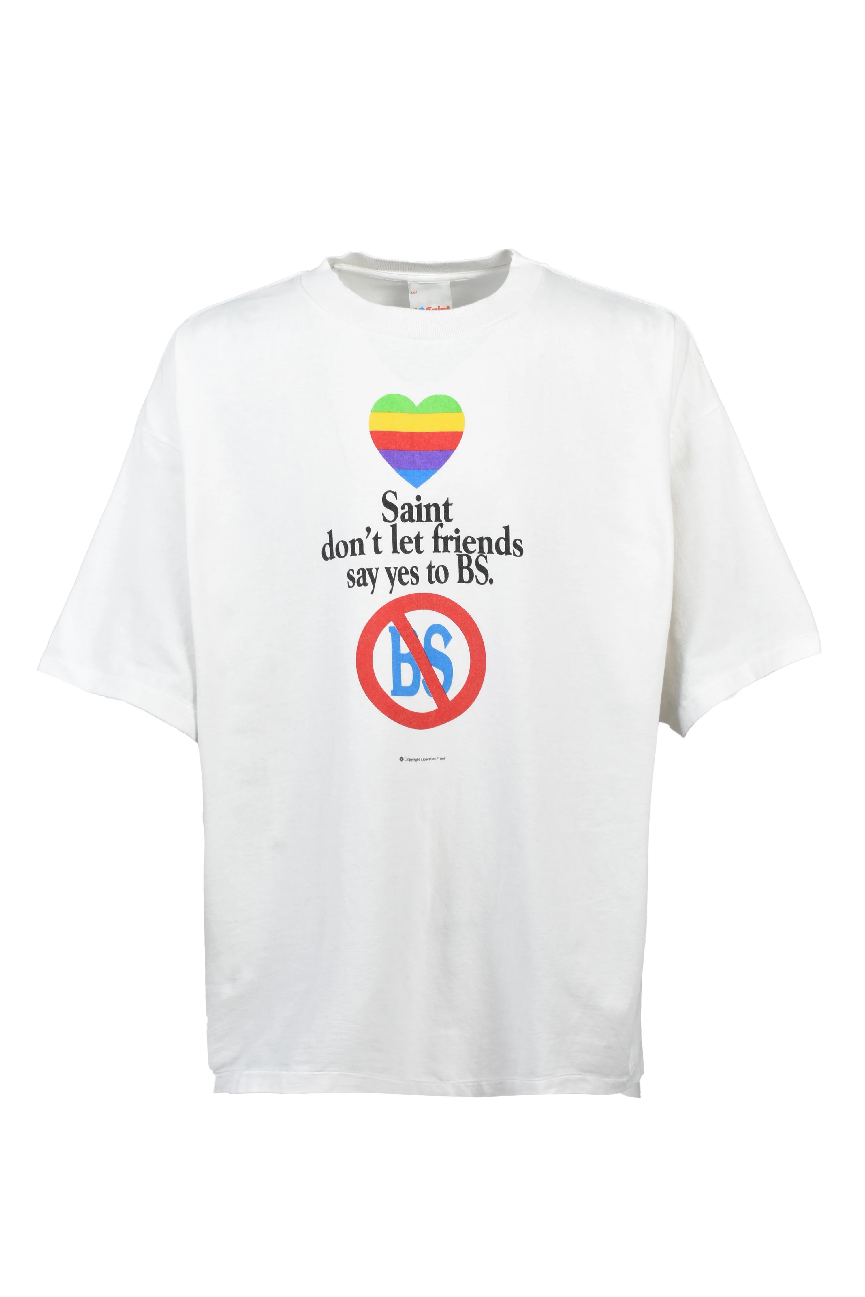 SAINT Mxxxxxx セントマイケル FW26 SS T-SHIRT/DON'T / WHT - NUBIAN