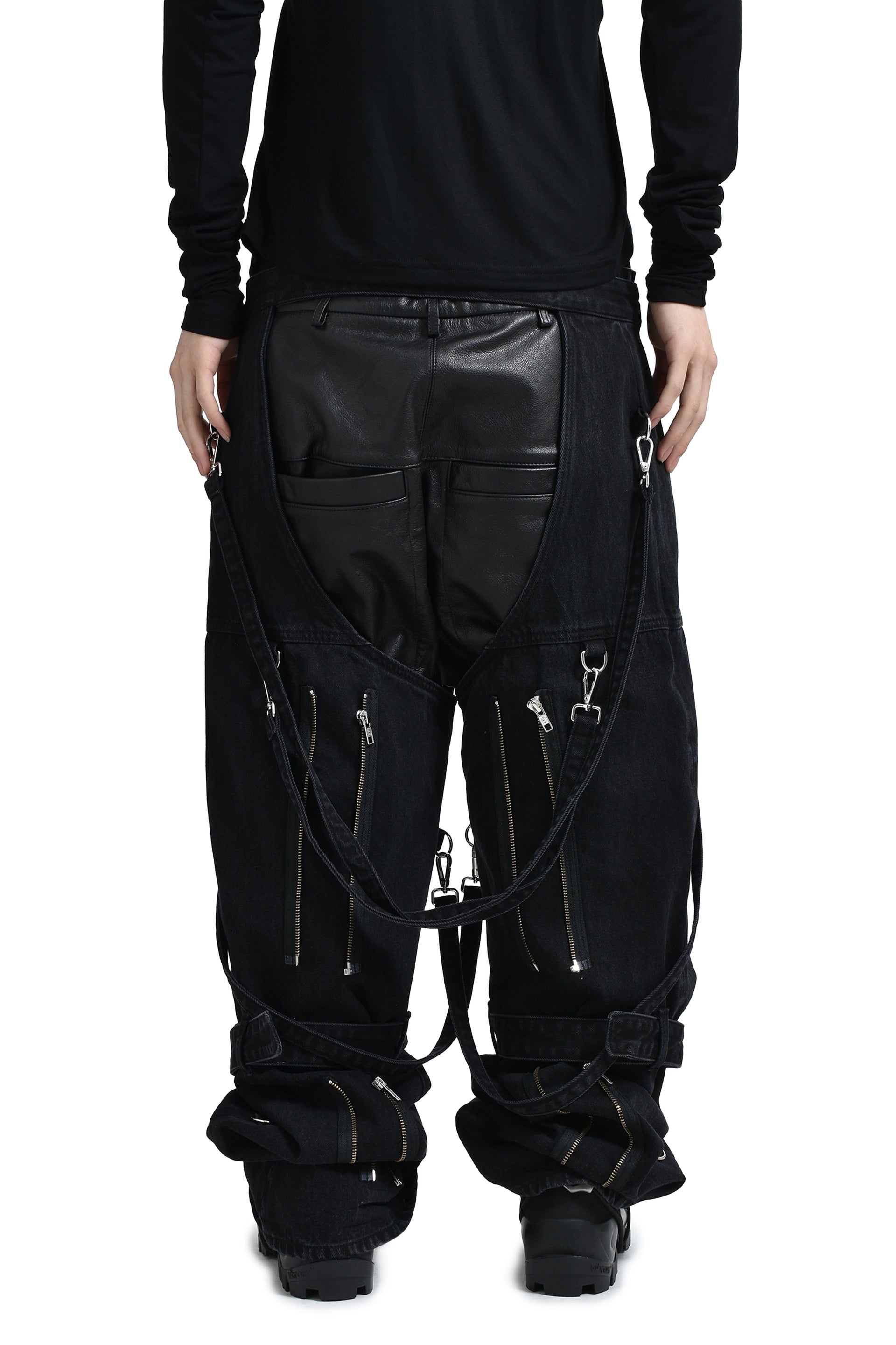 JUN/NAKAYAMA BONDAGE DENIM CHAPS / BLK