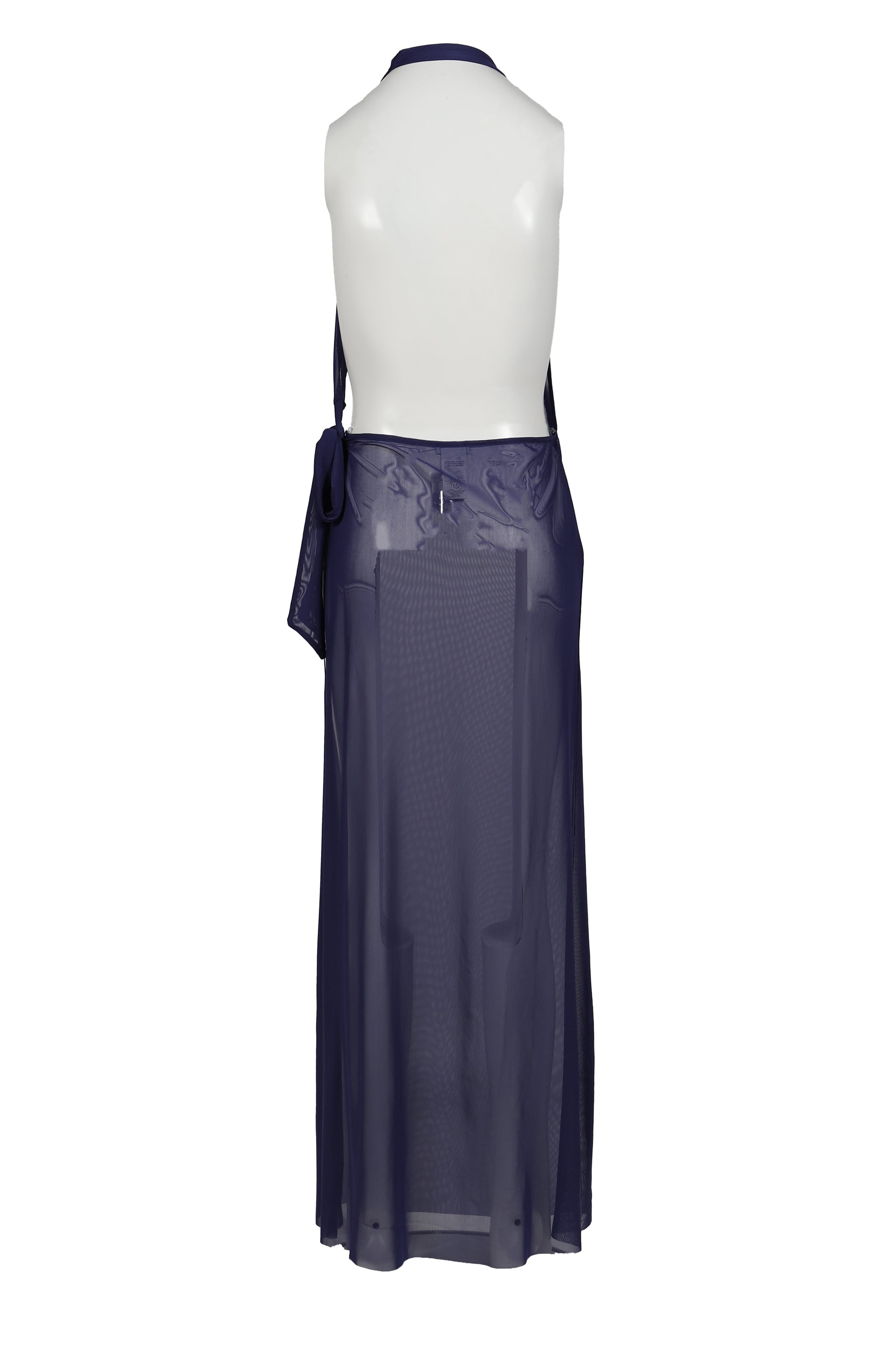 HALTERNECK MESH MAXI DRESS / PUR