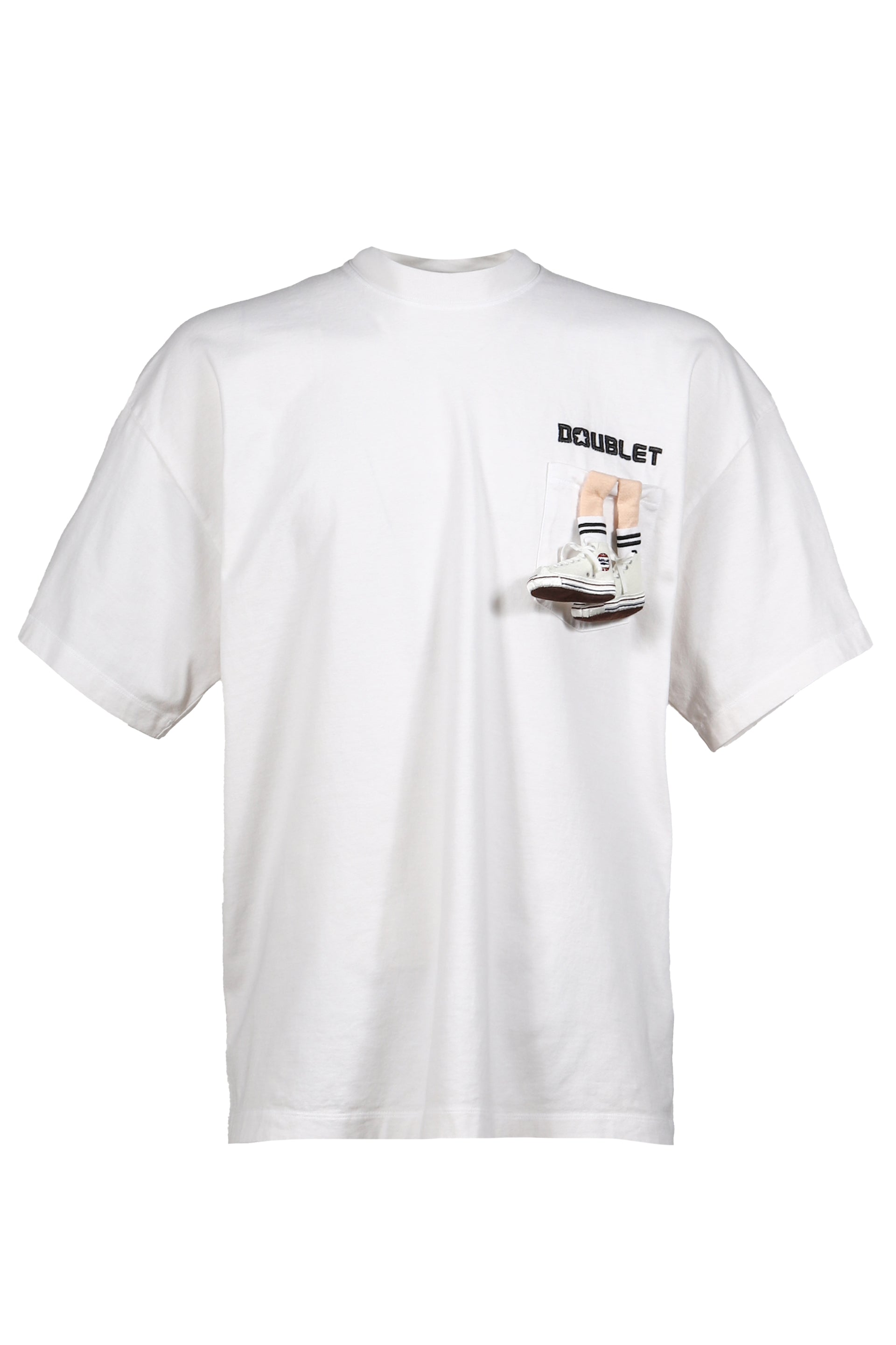 doublet JACK PARCELL ALLSTER EMBROIDERY T-SHIRT / WHT