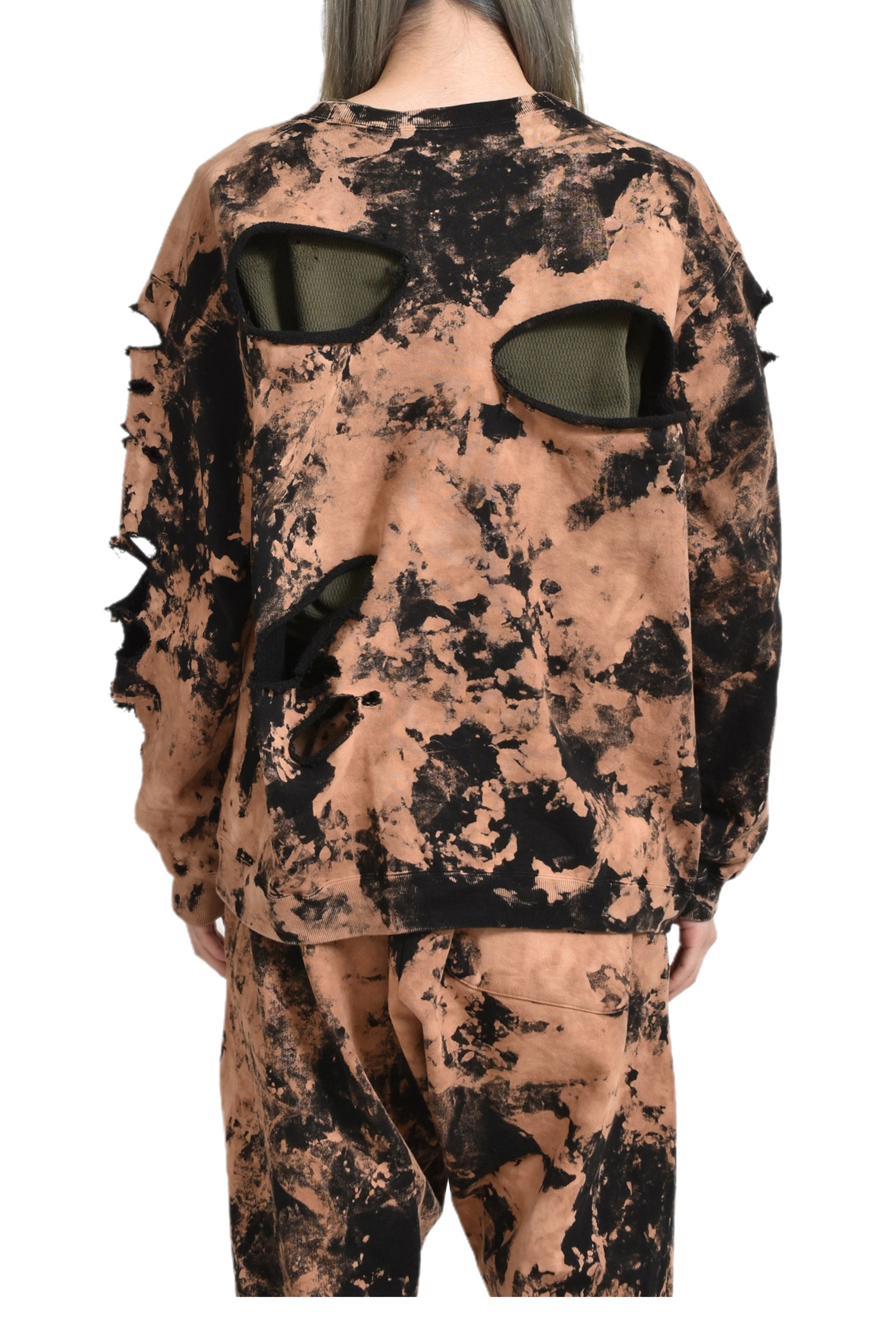 JUN/NAKAYAMA DISTRESSED CREWNECK / SAND