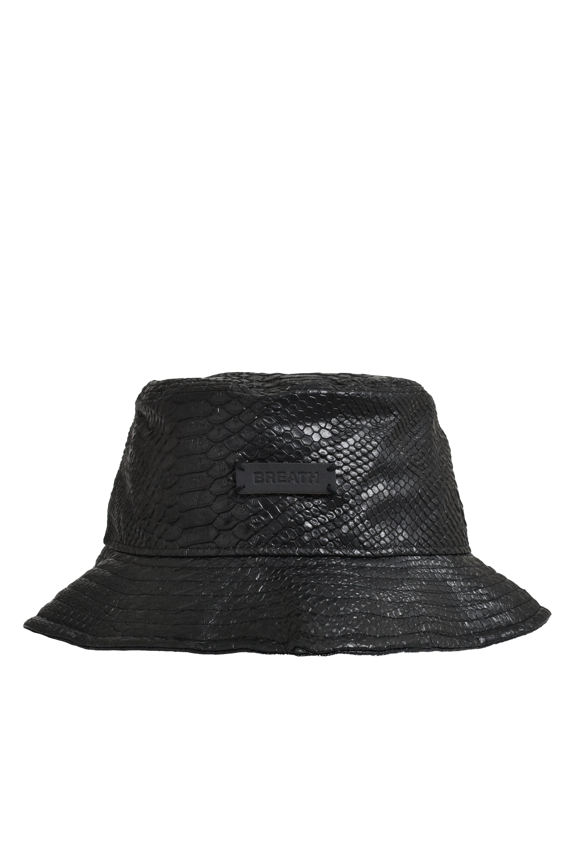 BREATH FAUX LEATHER HAT / CROCODILE